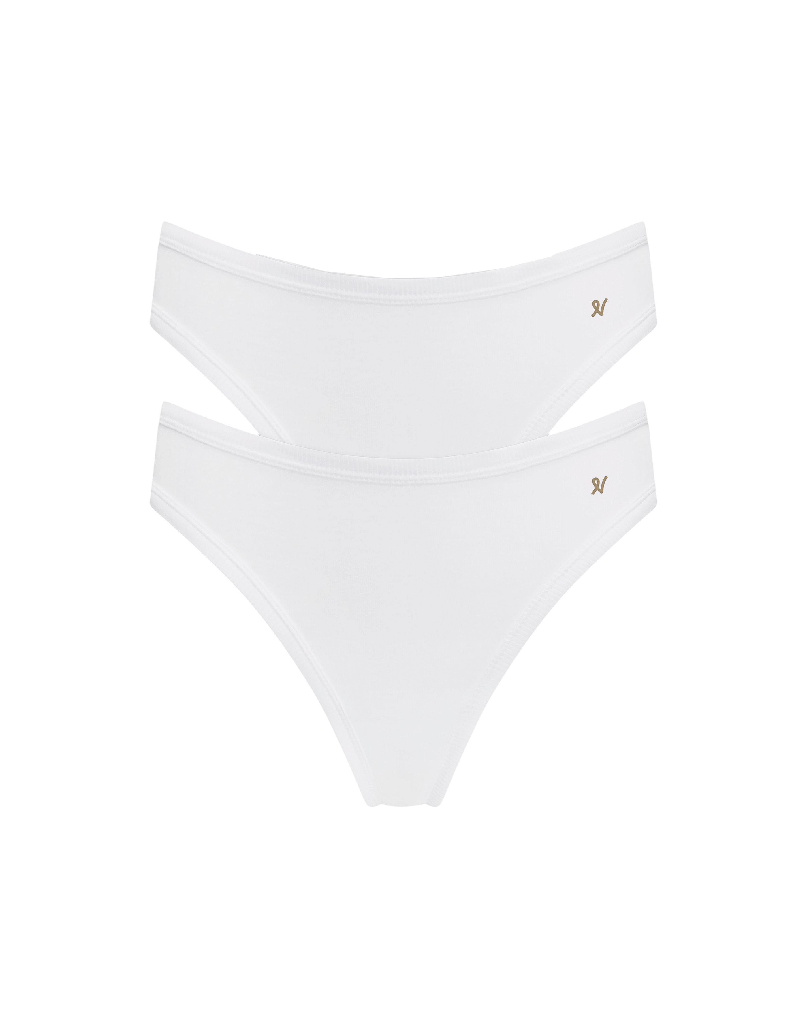 Nudea Women's The Organic Cotton Mini Brief 2 Pack - Cotton White