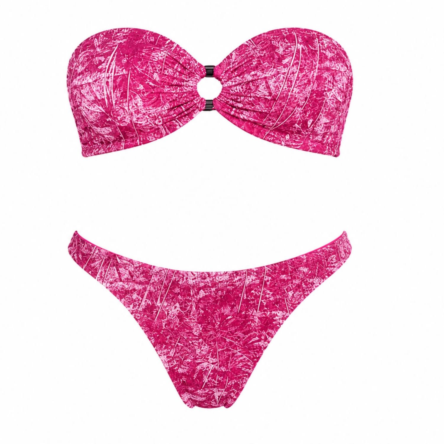 Jacques Zolty Women's Lea Bikini Jungle Print Pink