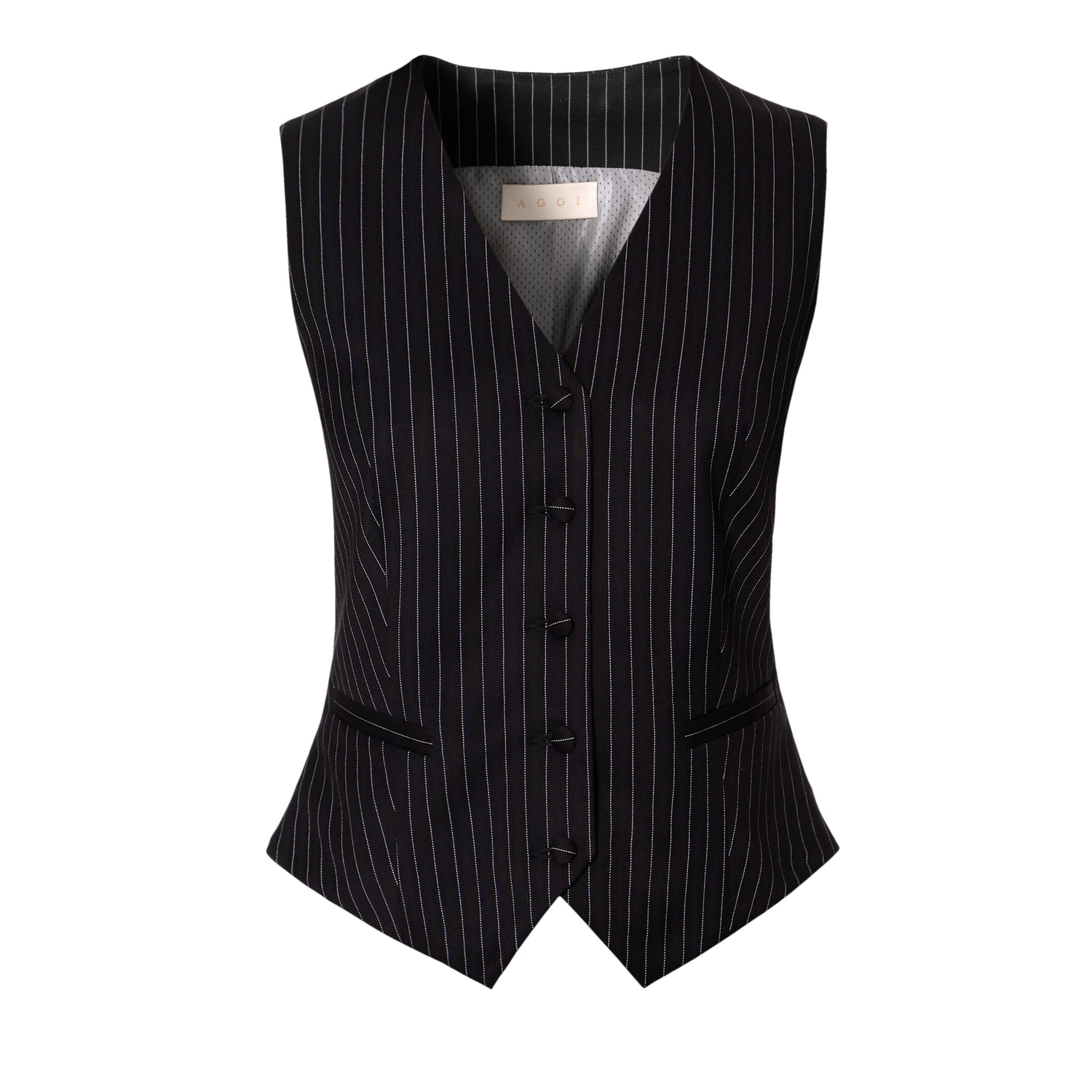 Women's Hana Black Shadow Vest | Medium | Aggi by Halewski