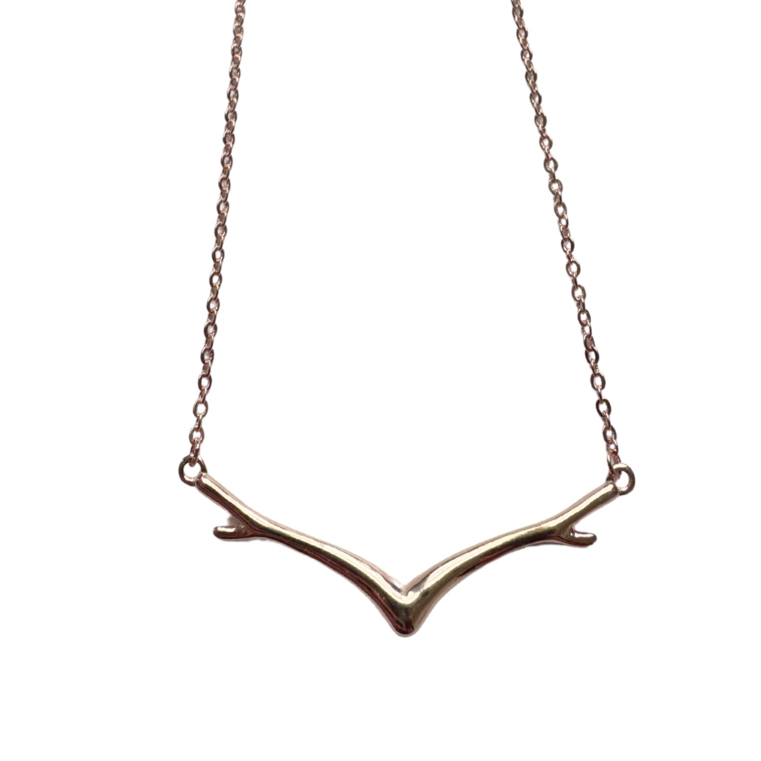 Black And Wild Women's Rose Gold Reindeer Antler Festive Season Gold Plated Silver Necklace