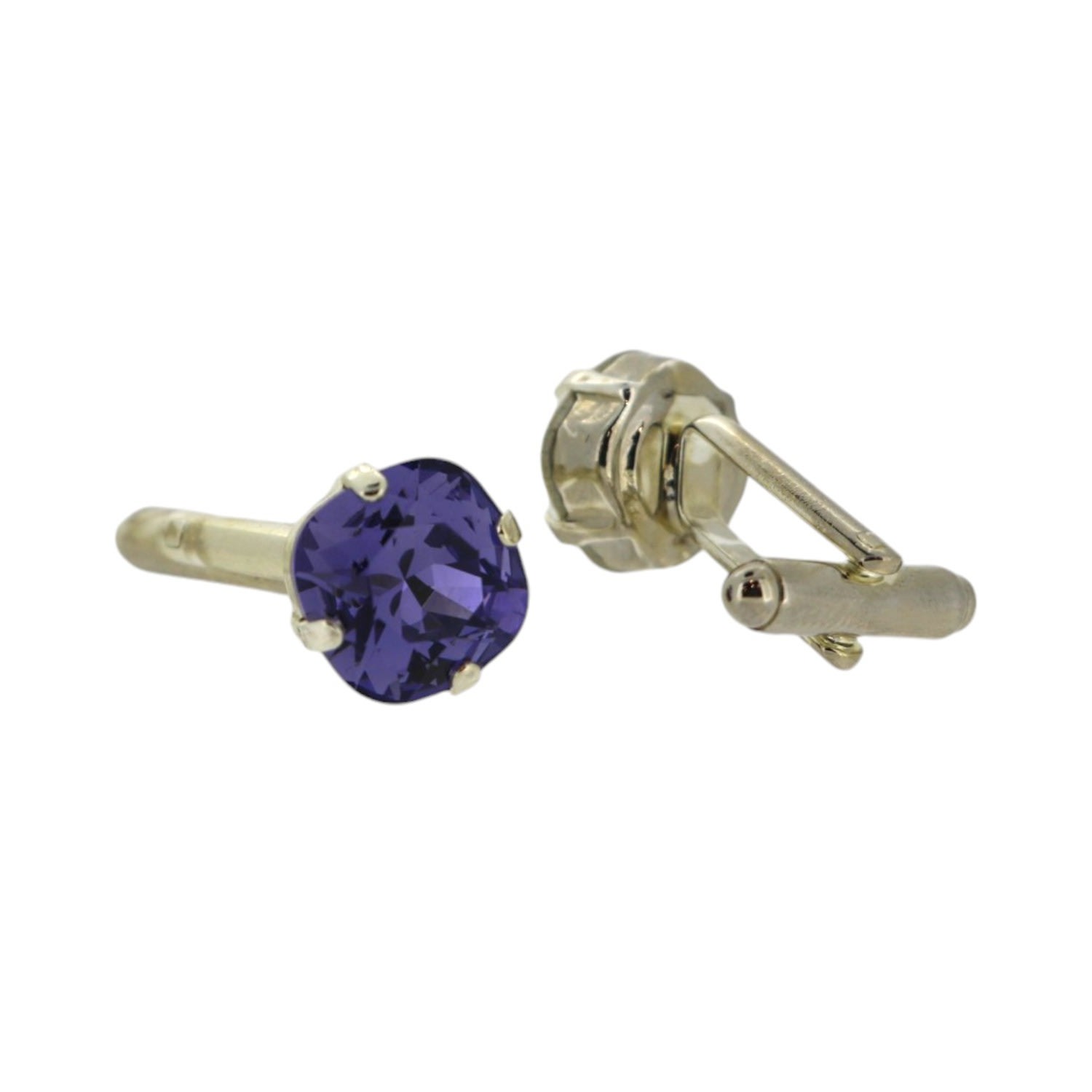 Vickisarge Men's Pink / Purple The Purple Stud Cufflink In Gold