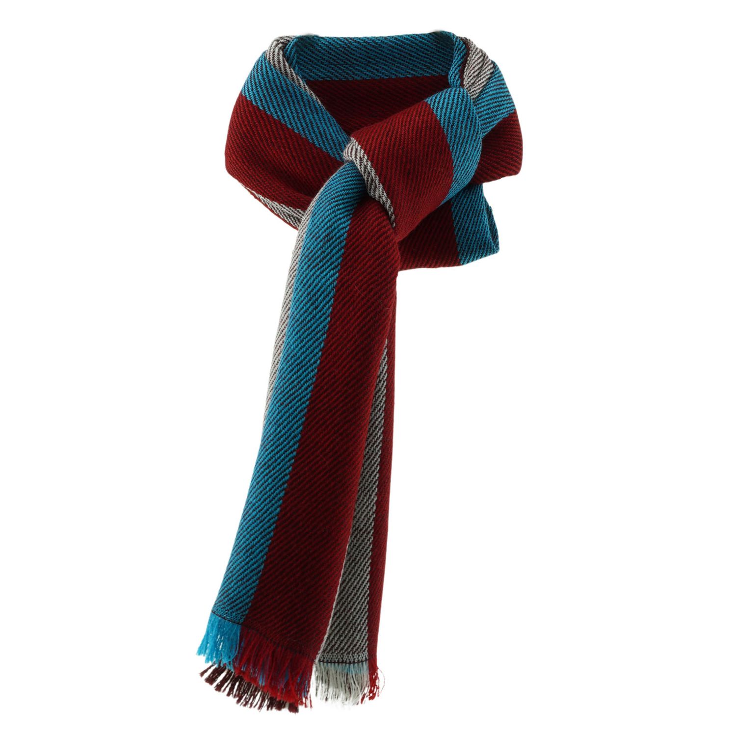 Men’s Blue / Grey / Red San Pedro Alpaca Scarf In Blue, Grey And Red - Unisex Scarves by Franci