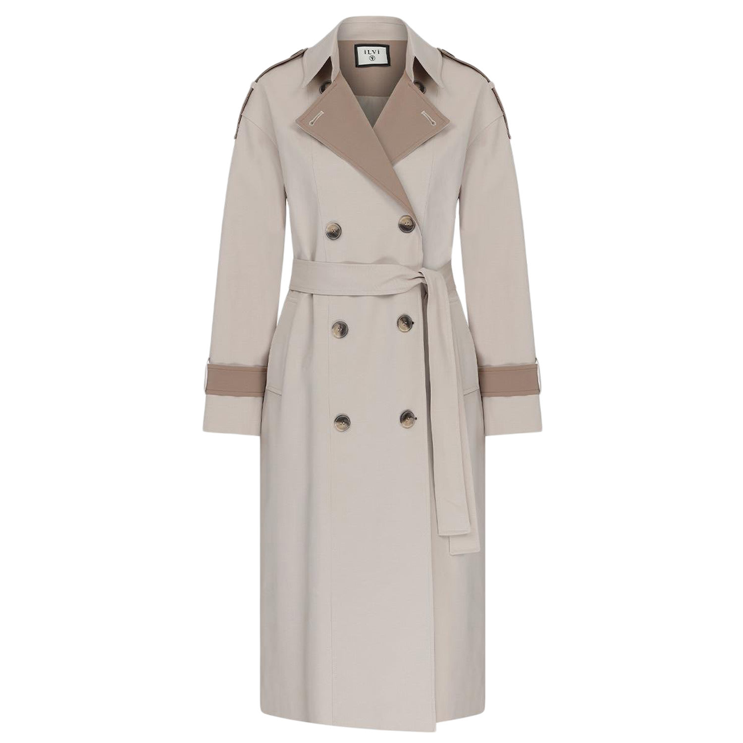 Ilvi Neutrals Mateo Beige Women's Trench Coat In Gray