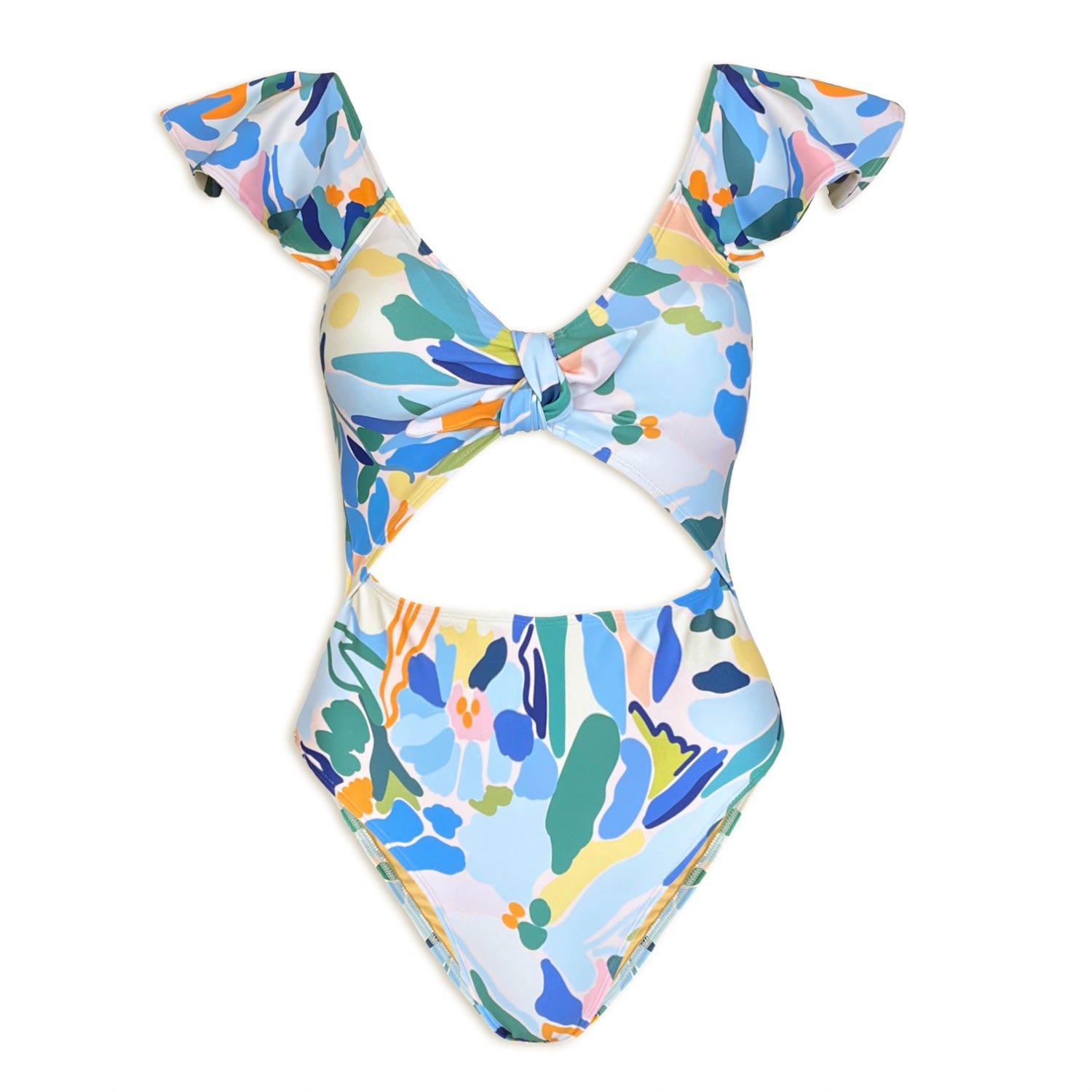 Jessie Zhao New York Women's Blue Afternoon Garden One-piece Swimsuit In Blue