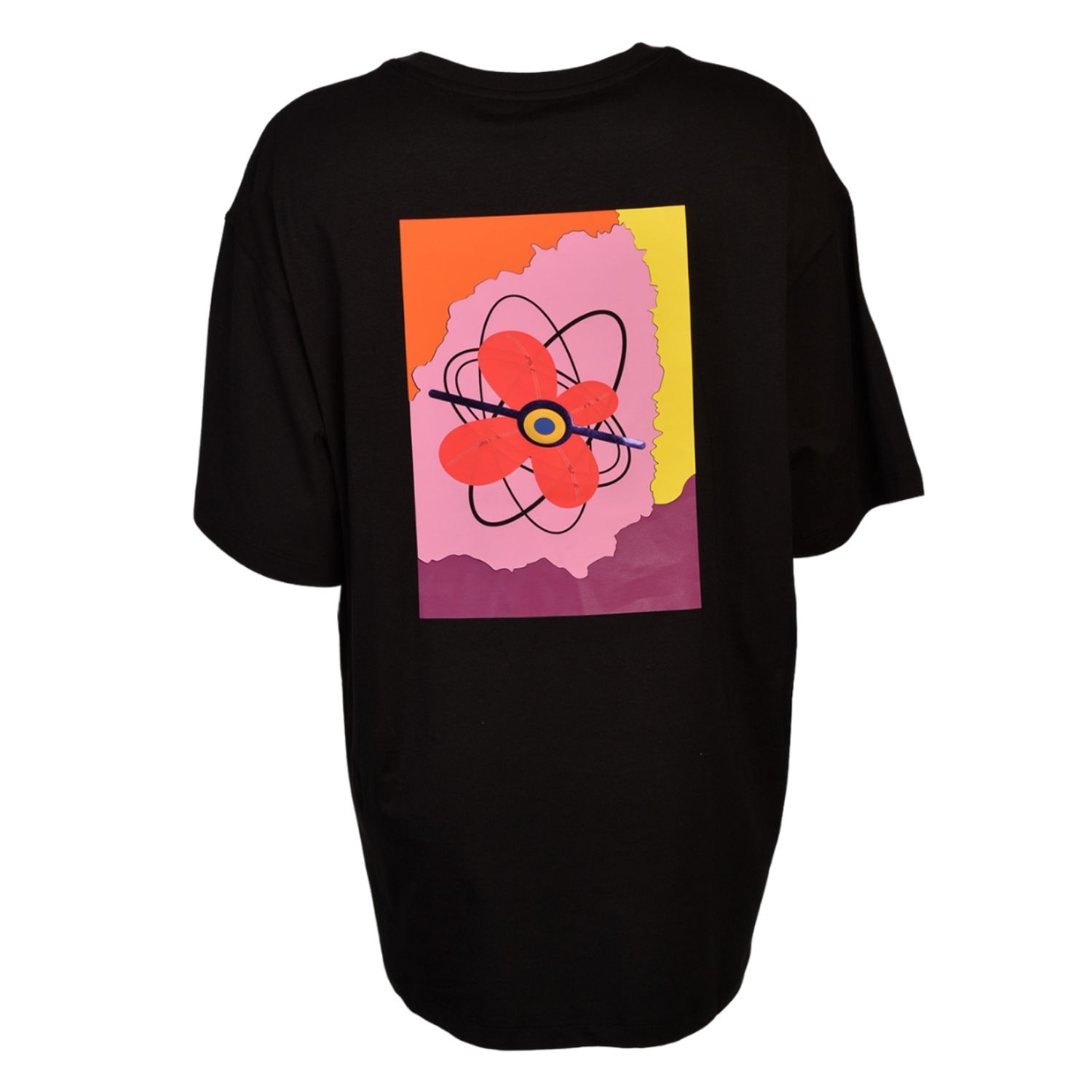 Joy-es Men's Fleur Black Unisex Tshirt In Black