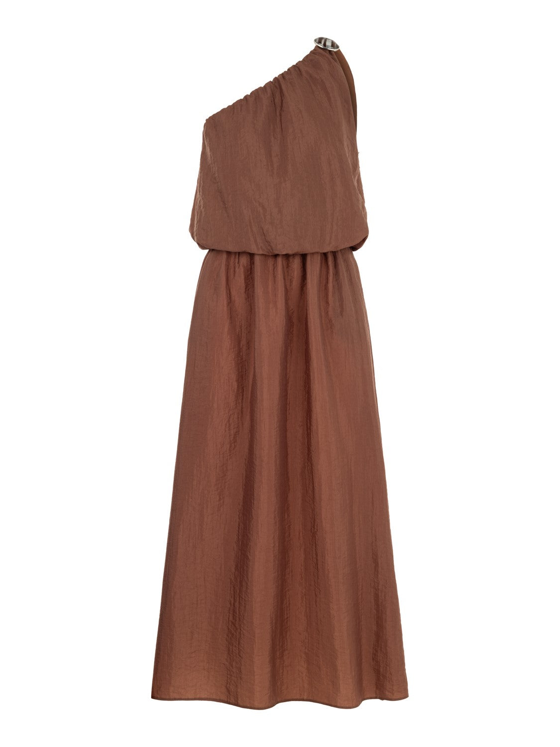 Nocturne Women's One Shoulder Dress With Accessory Detail-brown In Orange