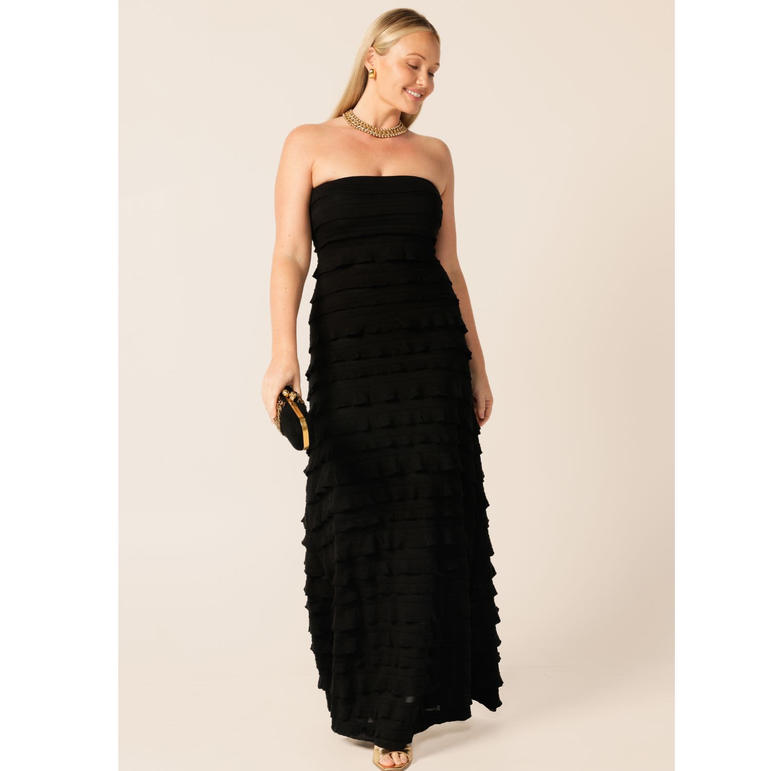 Maddison Dress In Black | SACHA DRAKE | Wolf & Badger