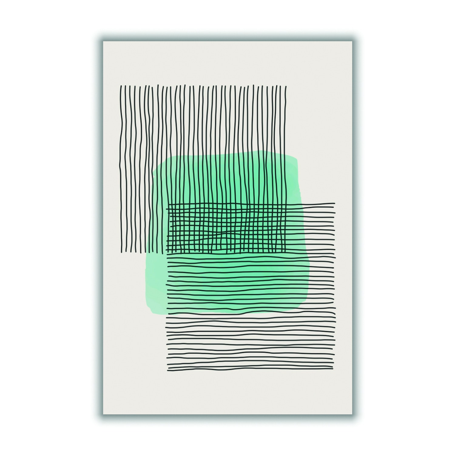 Light Green Abstract #3 A4 210 X 297Mm Stanley Print House