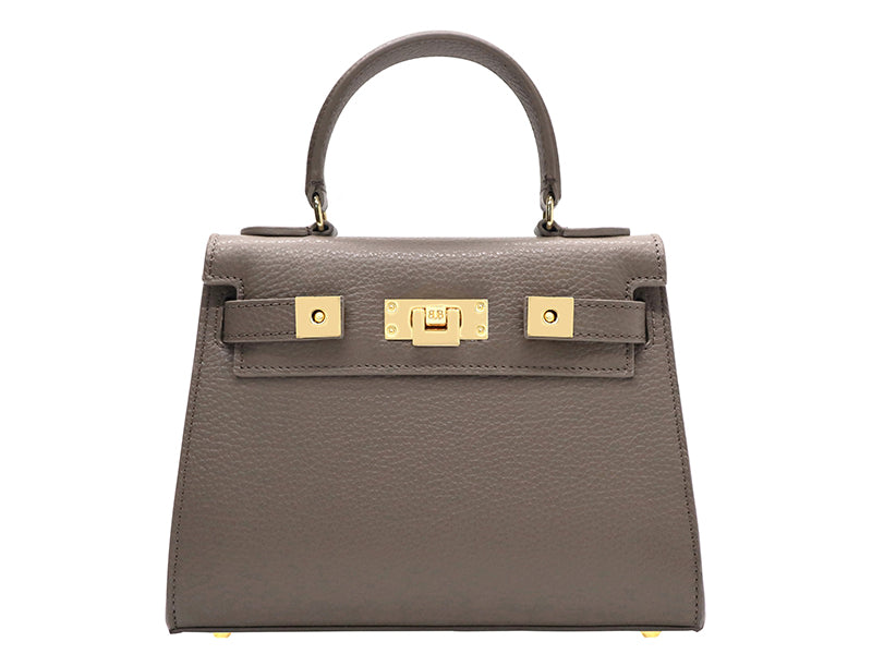 Women’s Neutrals Maya Midi Caribou Soft Grainy Print Calf Leather Handbag - Taupe Lalage Beaumont