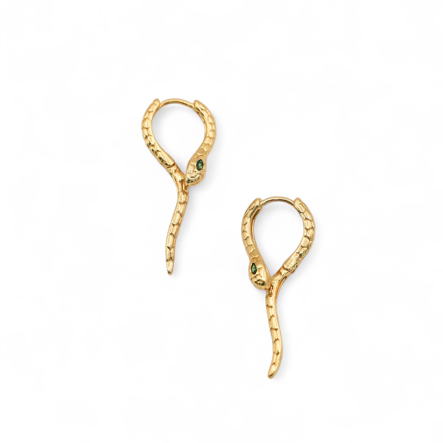 Miss Cecilia Women's Gold Snake Hoop Earrings In Gold
