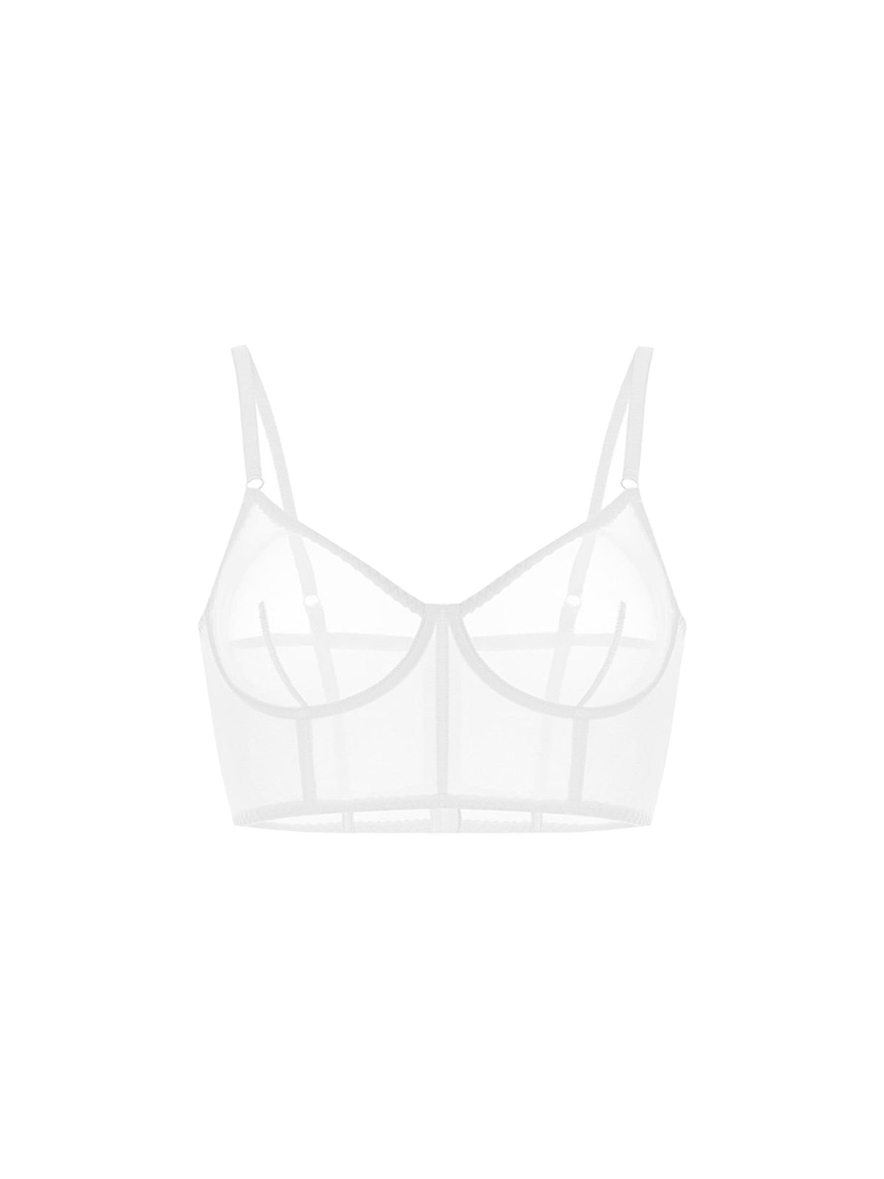 Zhilyova Women's Unnamed White Corset Bra In White