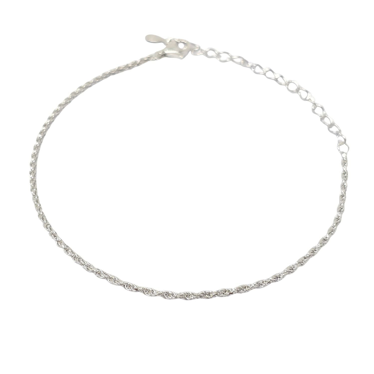 Harfi Women's Sterling Silver Everyday Rope Chain Stacking Bracelet In Silver