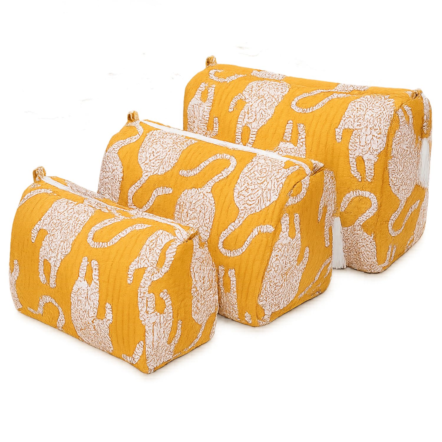 Conscious Yoga Collective Yellow The Mouse Tiger Travel Set In Mustard