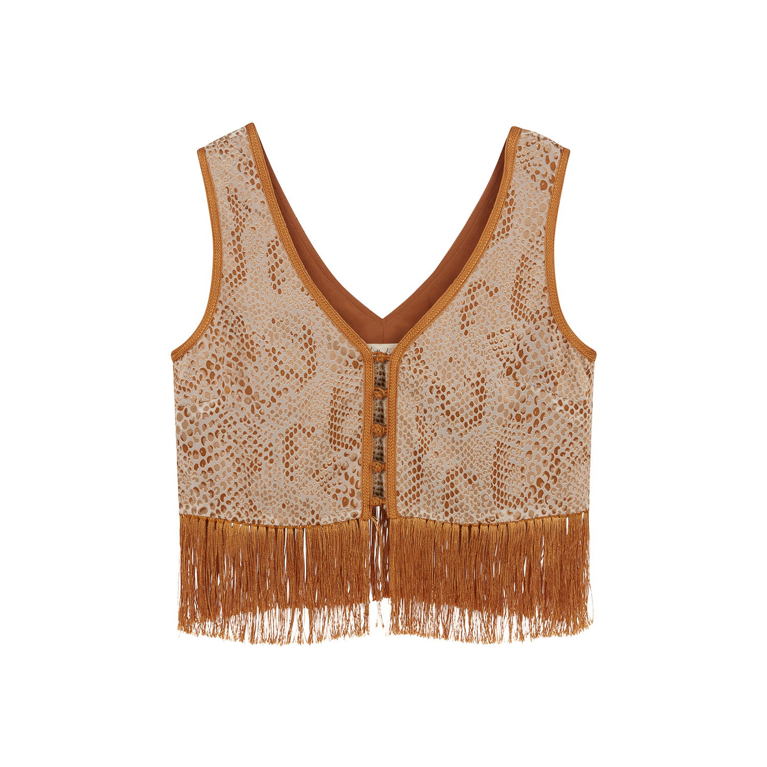 Little Lies Women's Neutrals Kasbah Fringed Top In Multi