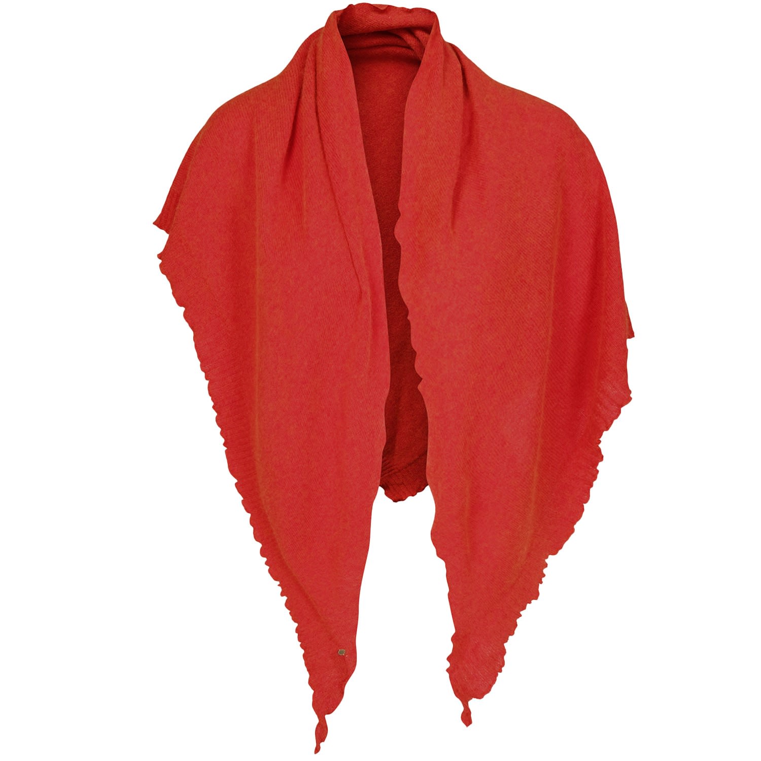 Women's Palma Triangle Cashmere Scarf Winter Orange | One Size | Tirillm
