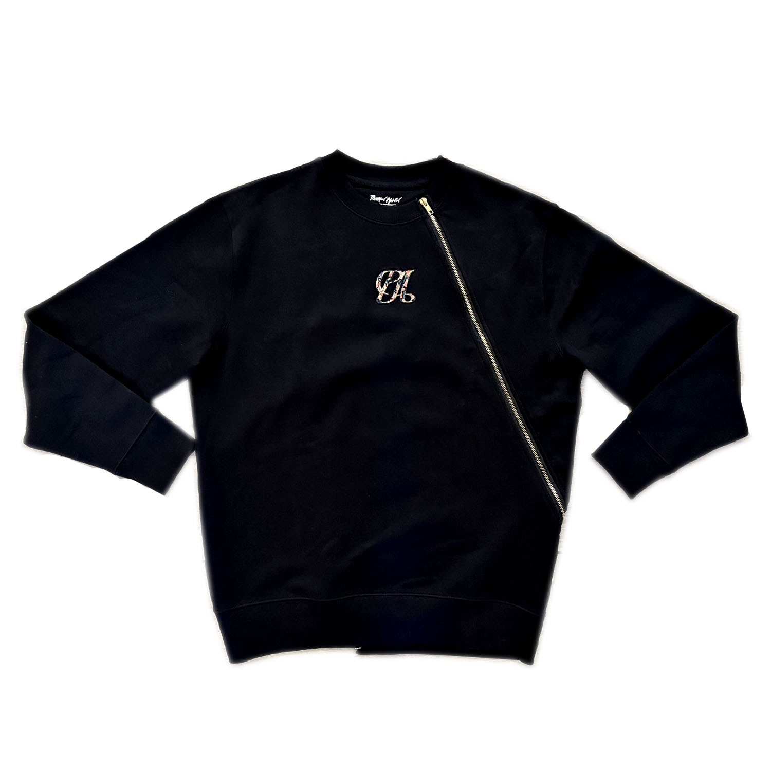 Parron Allen Black The  Asymmetrical Zip Sweatshirt In Black