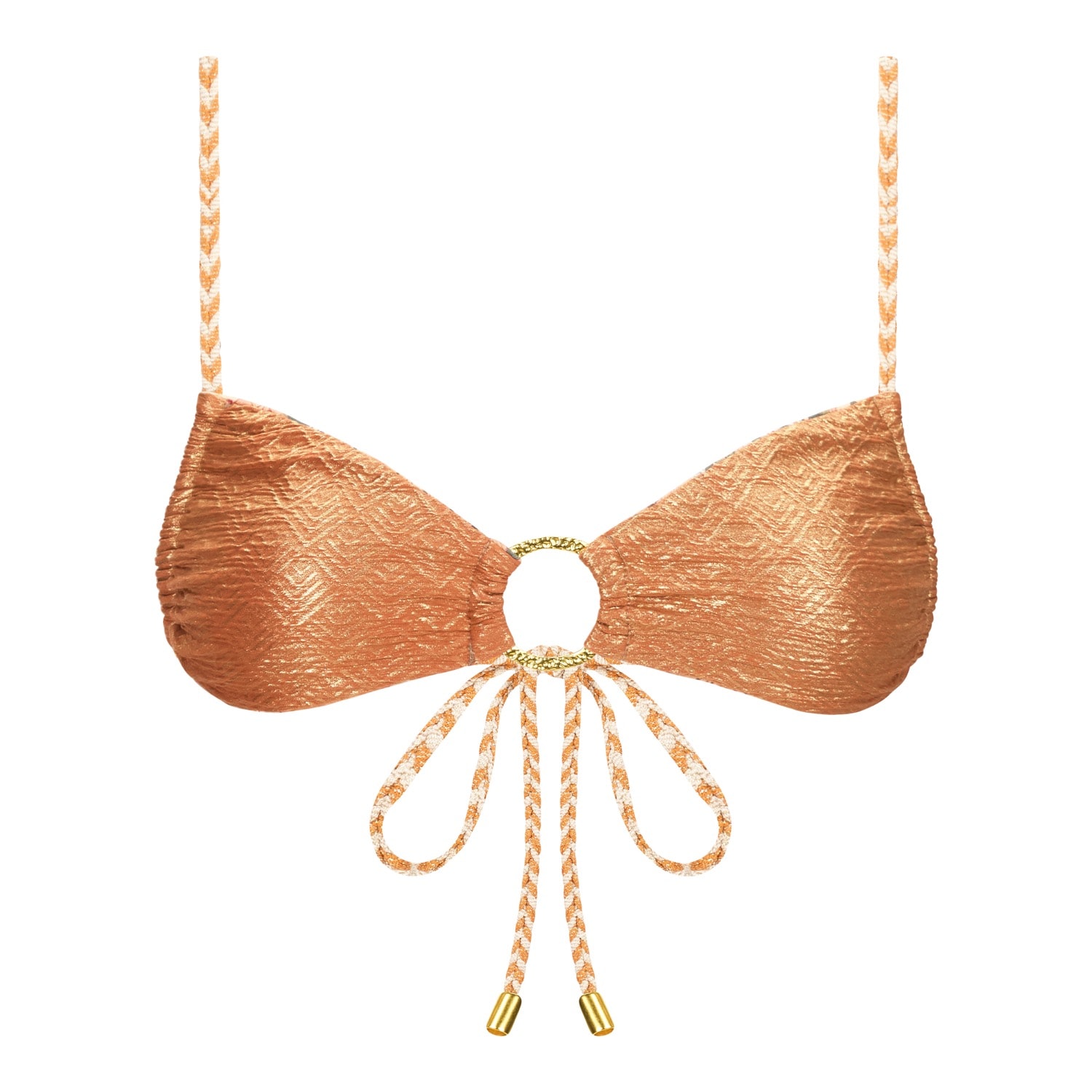 Women's Rose Gold Jet Set Top Cairo | Large | Akosha Swimwear