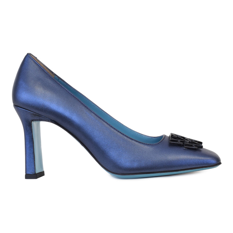 Women’s Logo Pump Eclipse Blue Pearl 4.5 Uk Valentina Rangoni