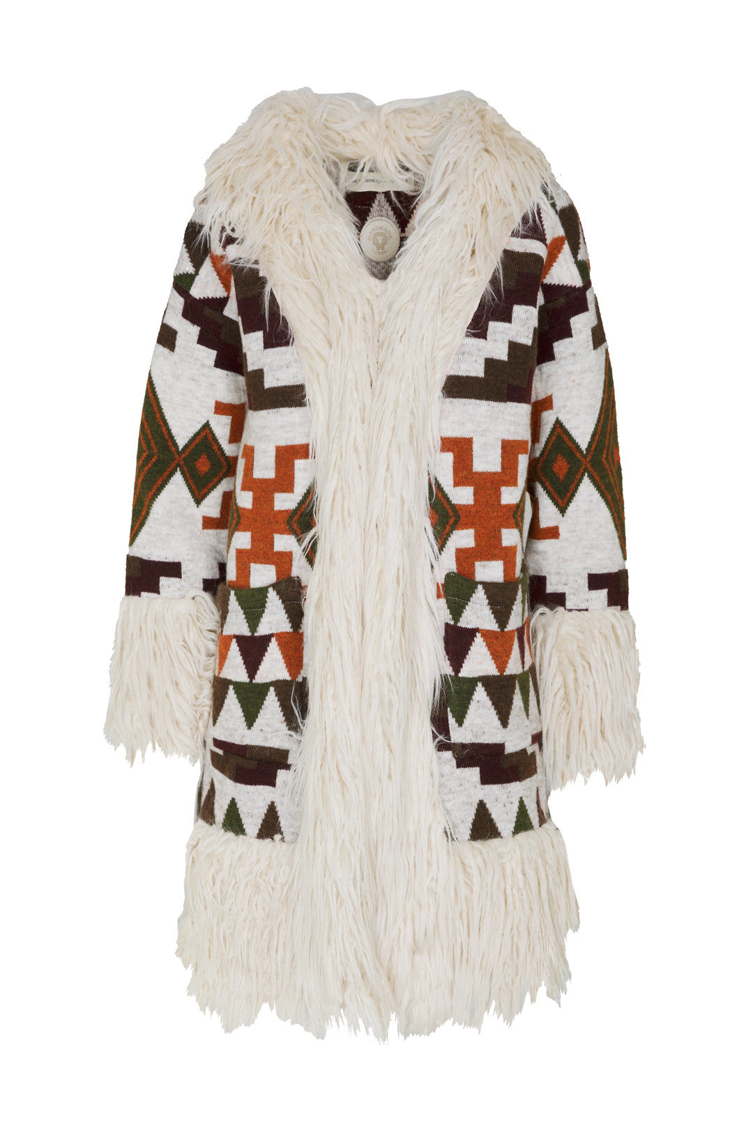 The Extreme Collection Women's Renee Beige Ethnic Coat In White