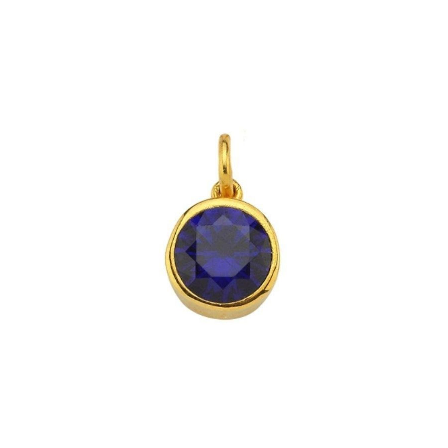 Linya Jewellery Women's Navy Blue Birthstone Charm In Blue