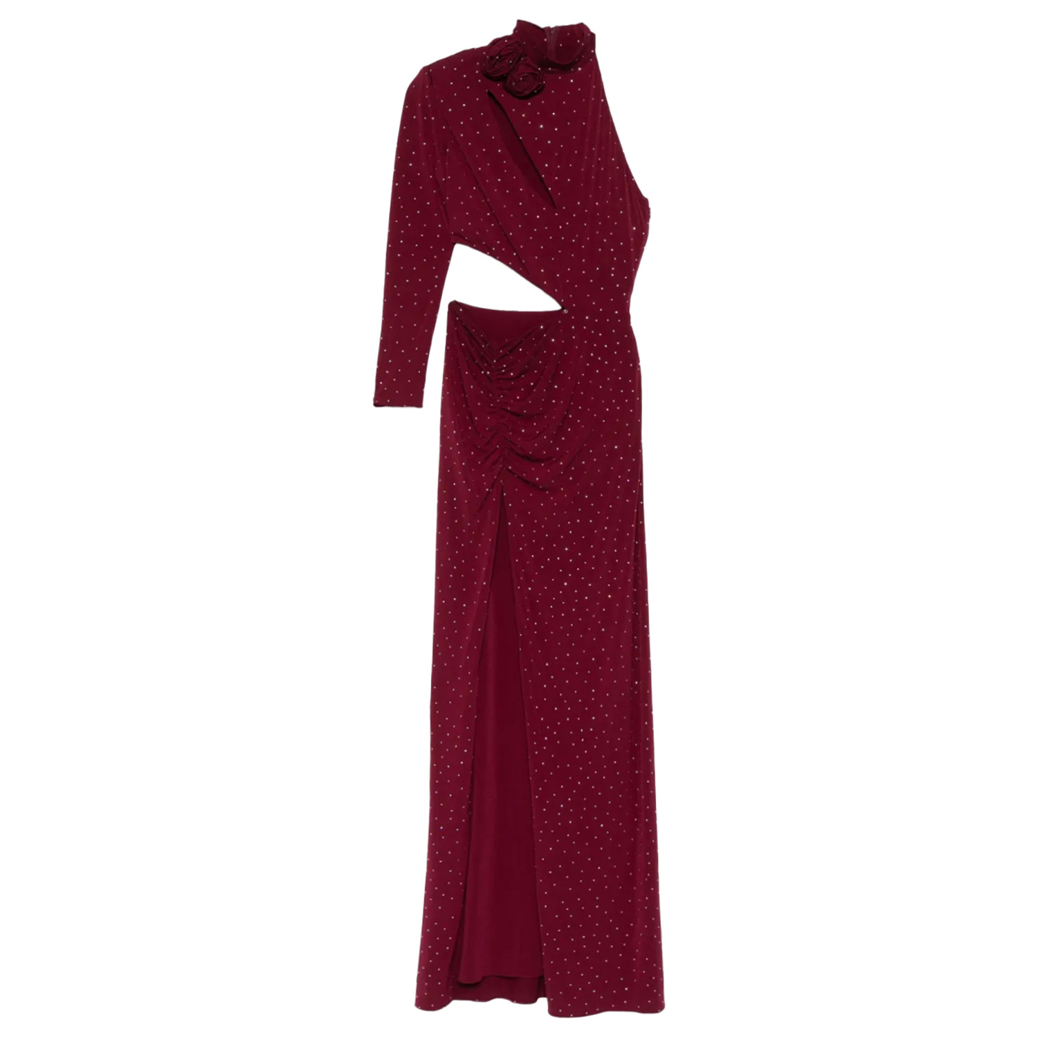 Nissa Rhinestone-embellished Maxi Dress In Pink/purple