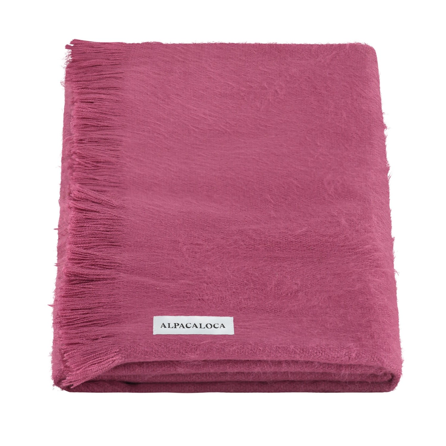 Alpaca Loca Women's Pink Scarf, Shawl Grape Purple - Alpaca Wool In Pink