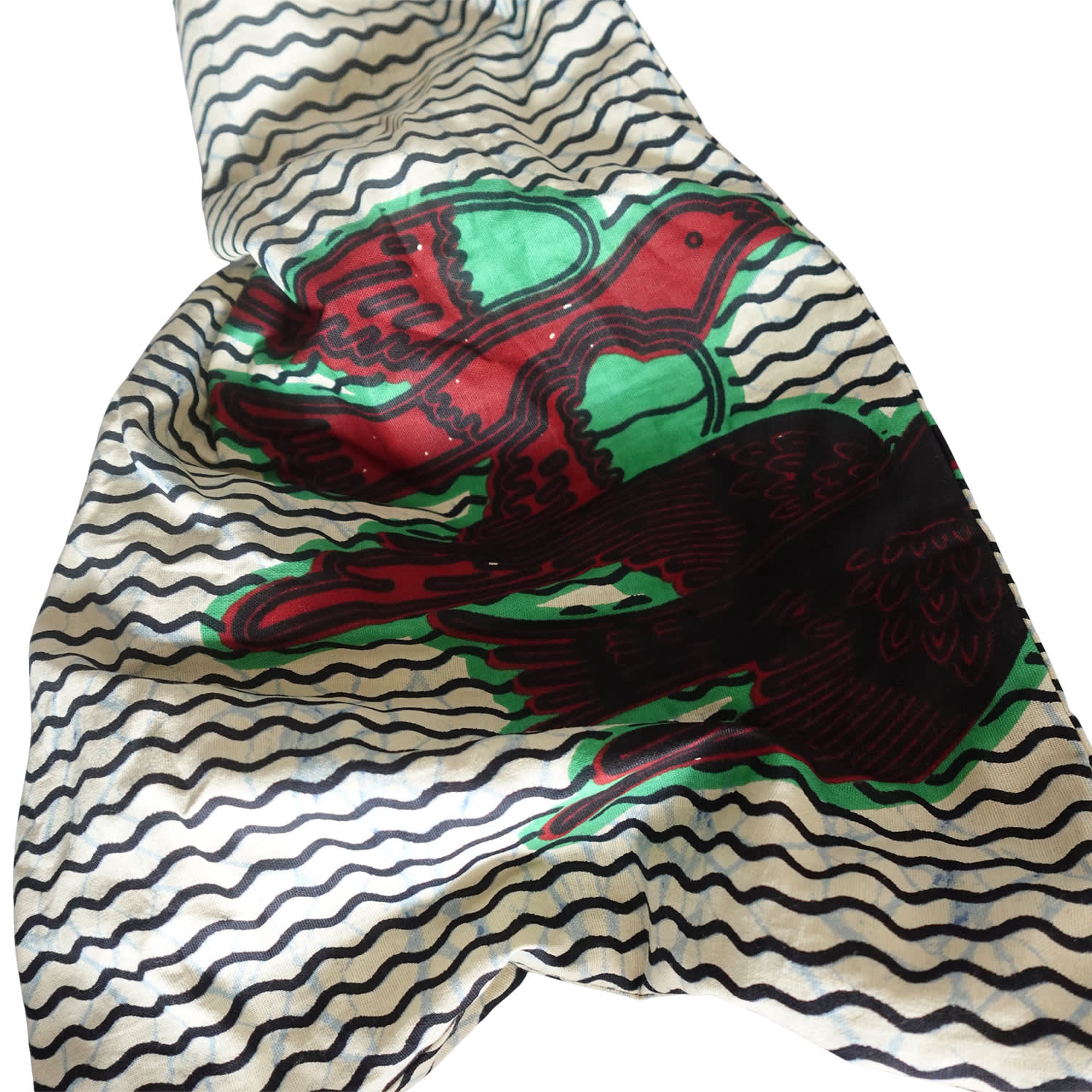 Romer Millinery Women's Blue / Green / Neutrals Twisturban Turban In Batik &  Birds In Multi