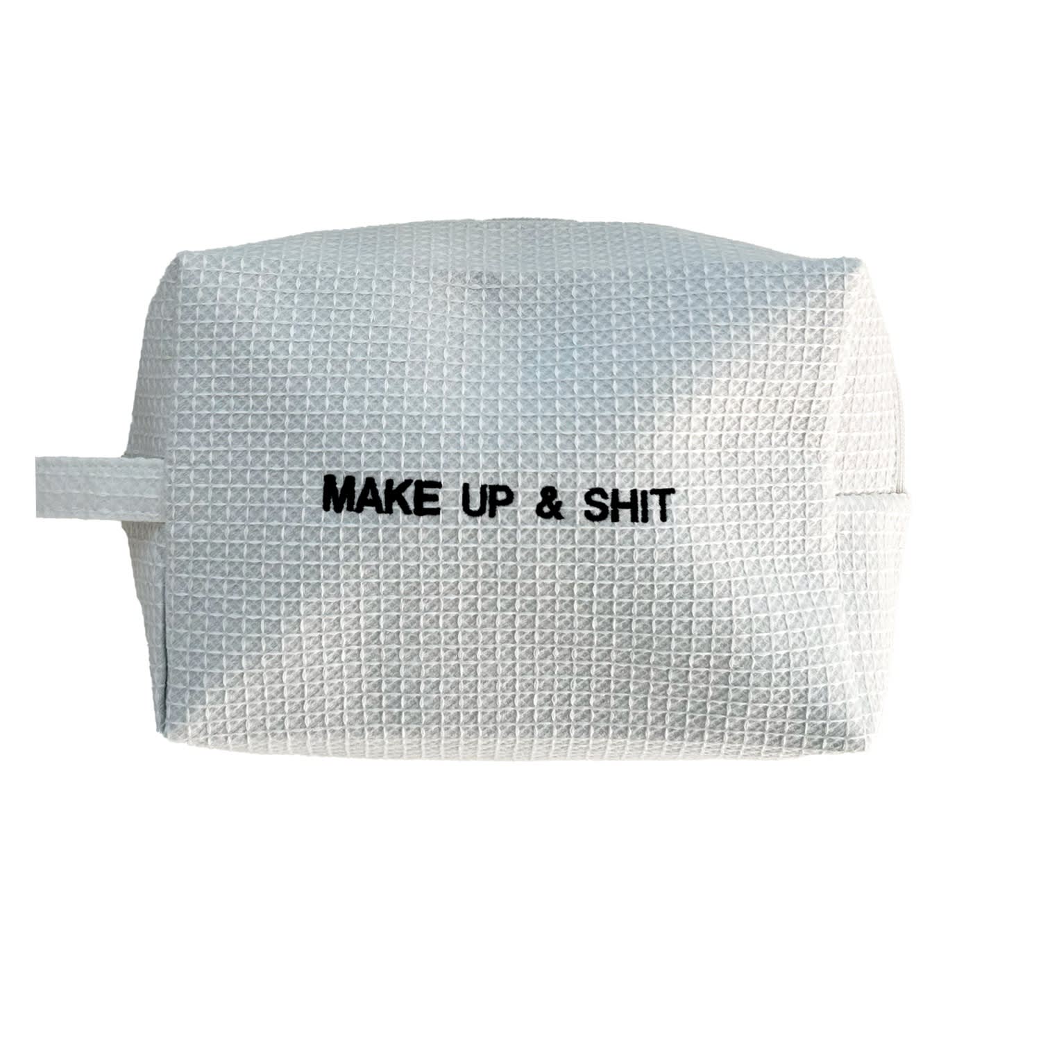 Lilly Loves White Embroidered Make Up & Shit Washbag