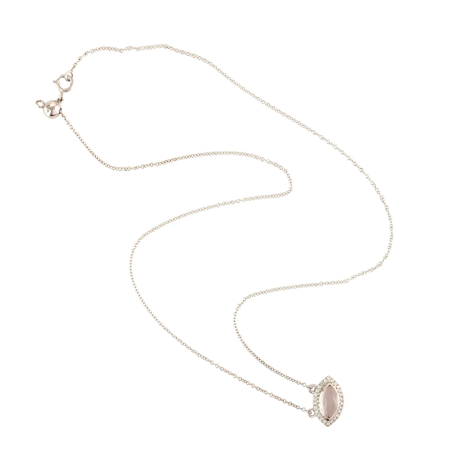 Artisan Women's Yellow / Gold Luxury Marquise Quartz & Diamond Necklace In White Gold In Gold