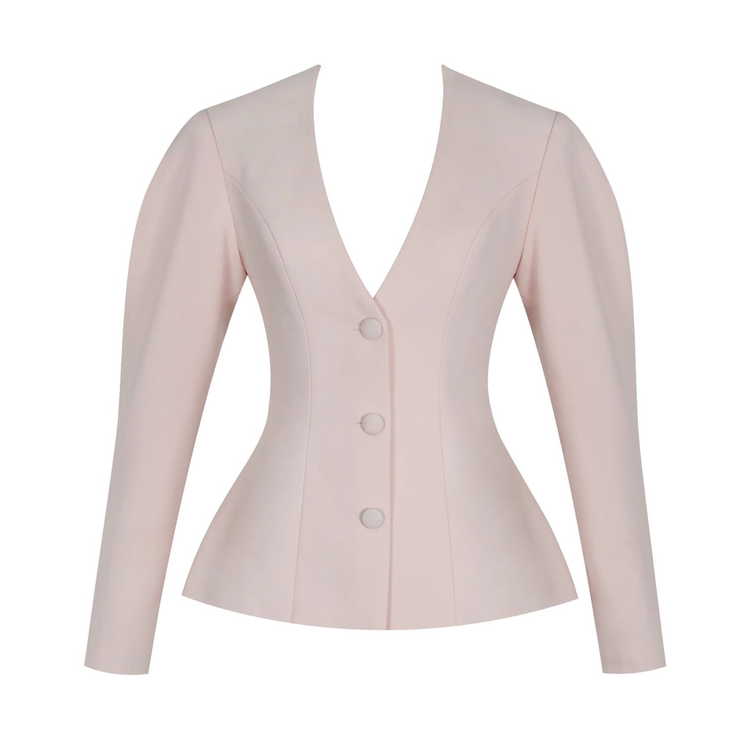 Women's Savannah Tulip Pink Peplum Blazer | Extra Large | Miss Circle New York