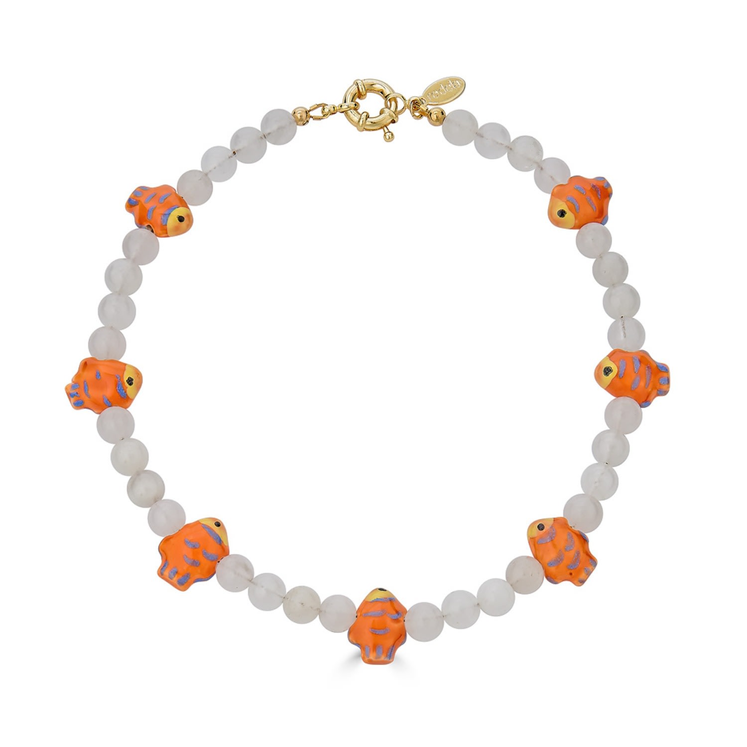 Women’s Yellow / Orange Marni Quartzite And Ceramic Necklace In Orange Rodela