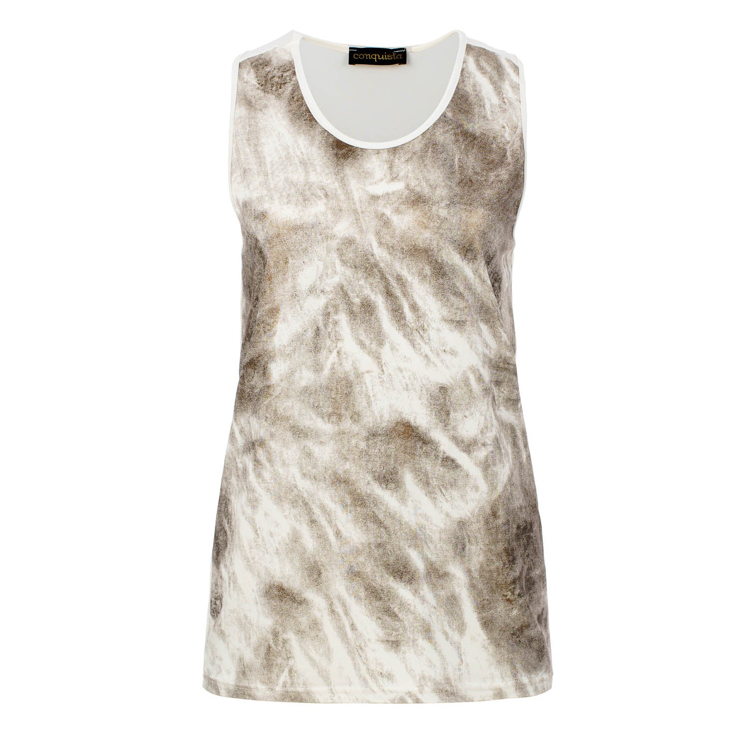 Conquista Women's Neutrals Soft Marble Elegance Tank Top