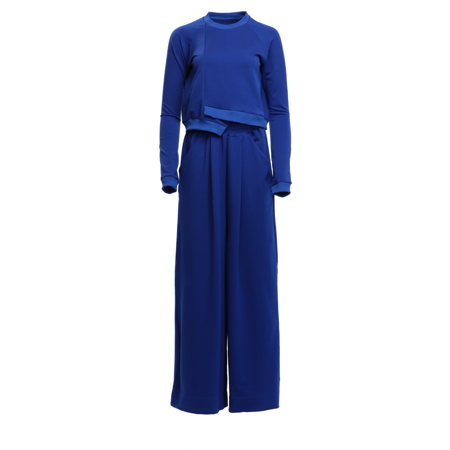 Clothes By Locker Room Royal Blue Two Piece Tracksuit Set For Women In Blue