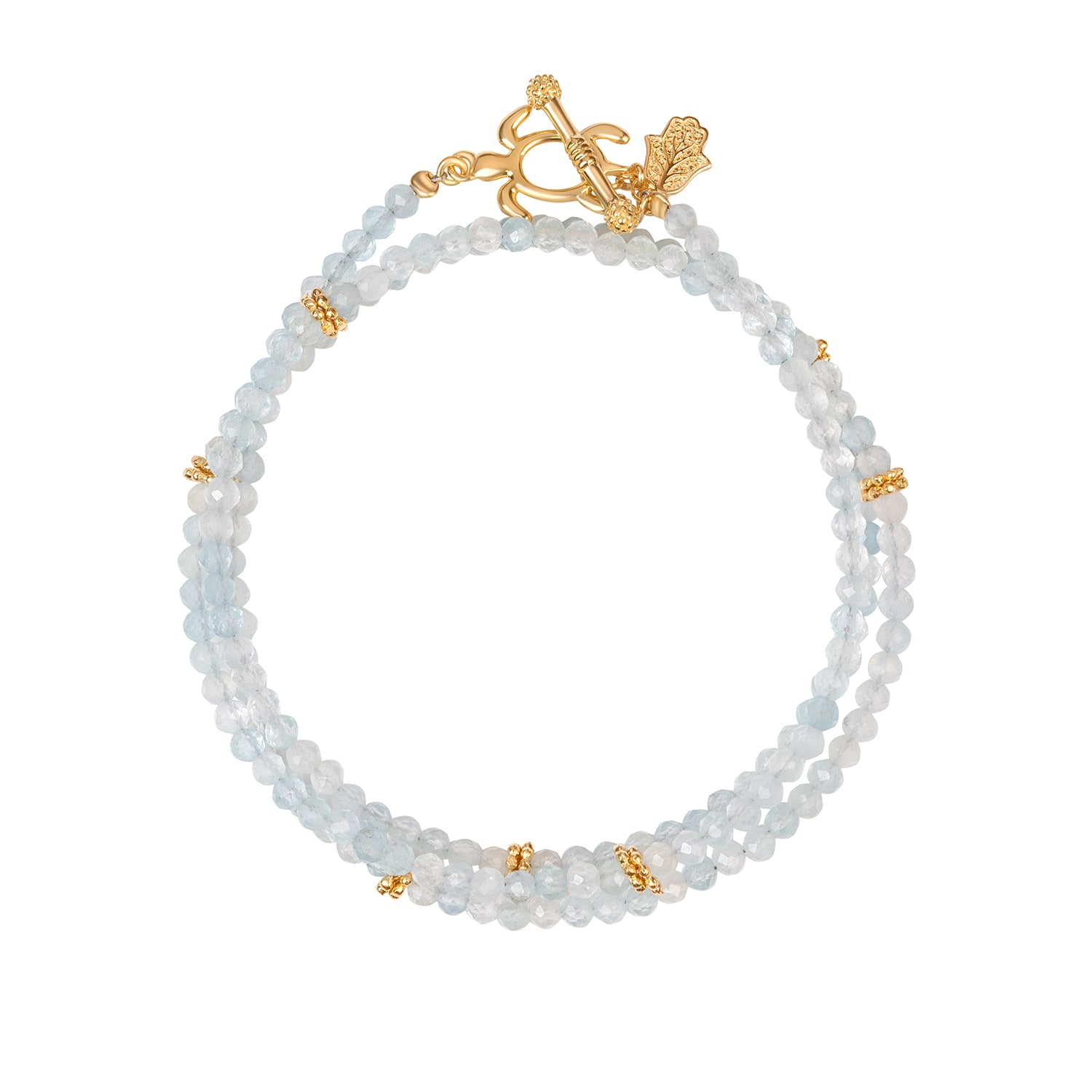 Karma And Luck Women's White / Blue / Neutrals Emotional Strength - Aquamarine Uniting Cultures Turtle Wrap In Neutral