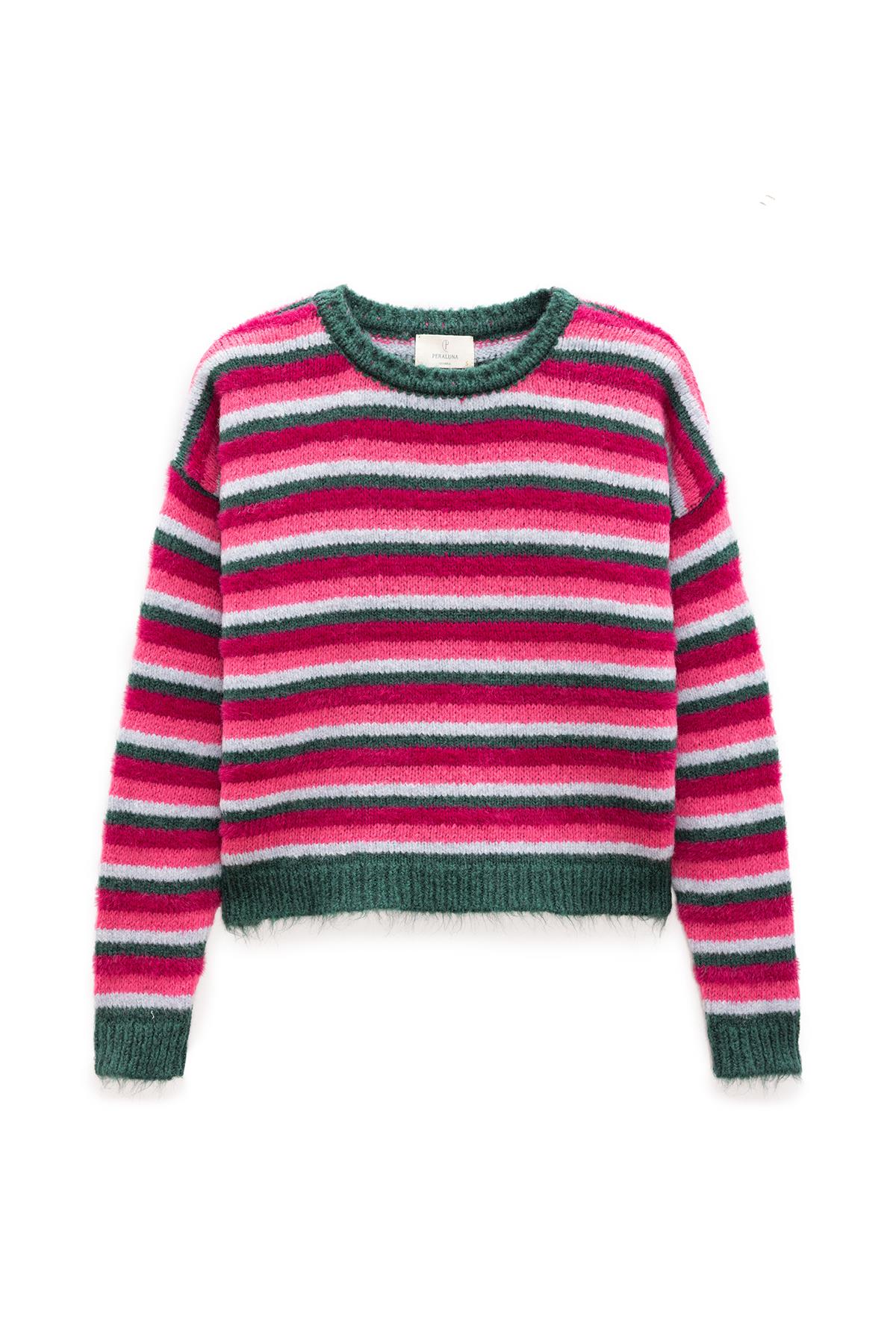 Peraluna Women's Karmina Striped Crop Knit Jumper