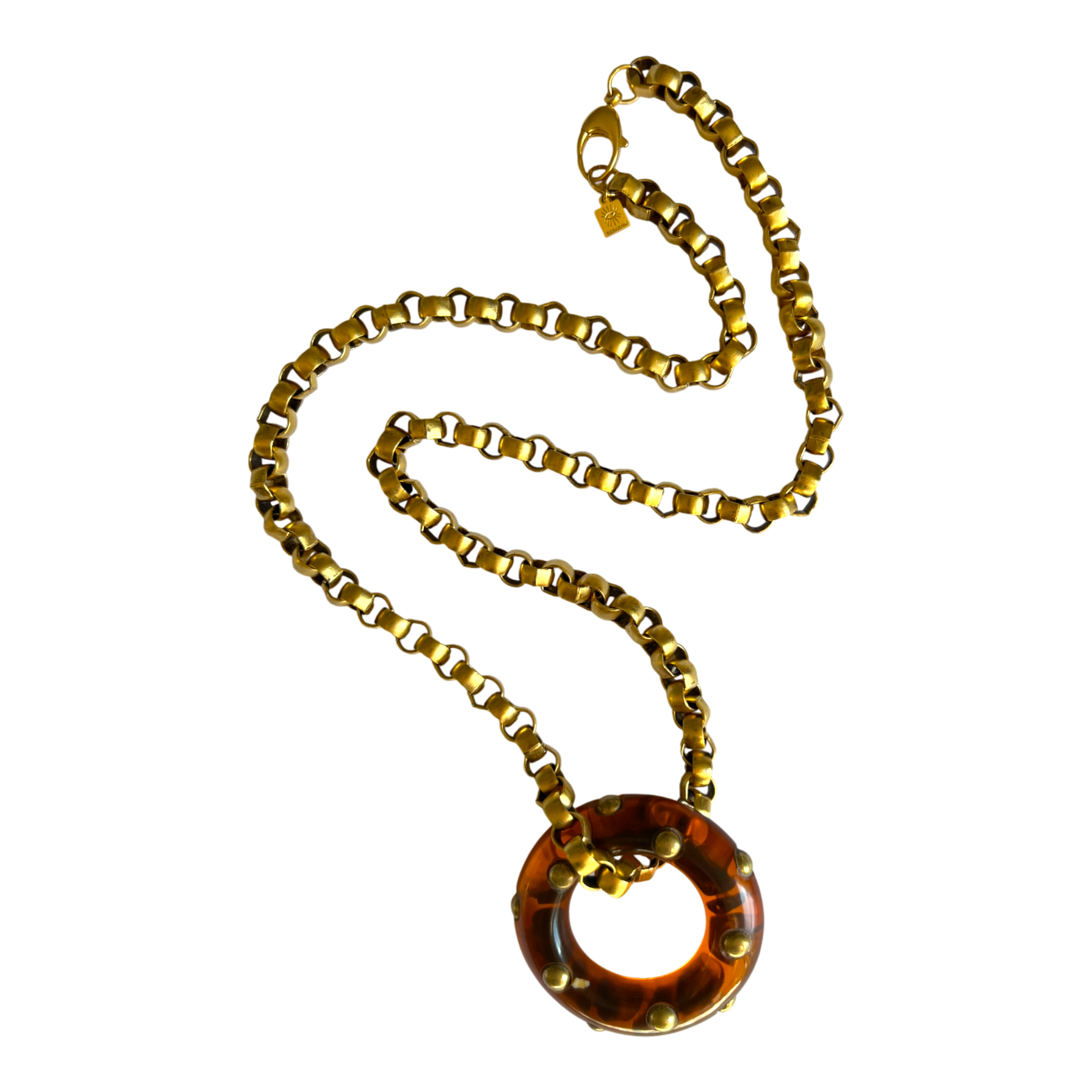 Sccollection Women's Gold / Black / Brown Riley Necklace In Multi