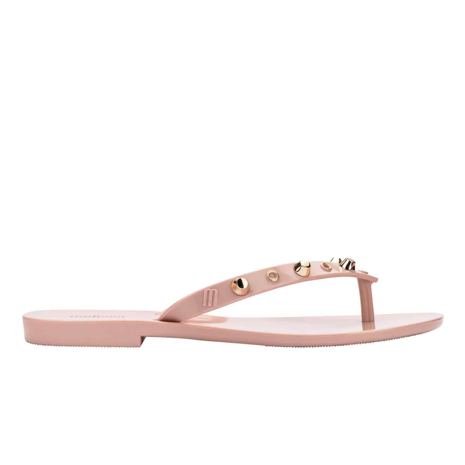 Melissa Women's Pink / Purple Harmonice Studs Ii Flip Flop - Pink In Pink/purple