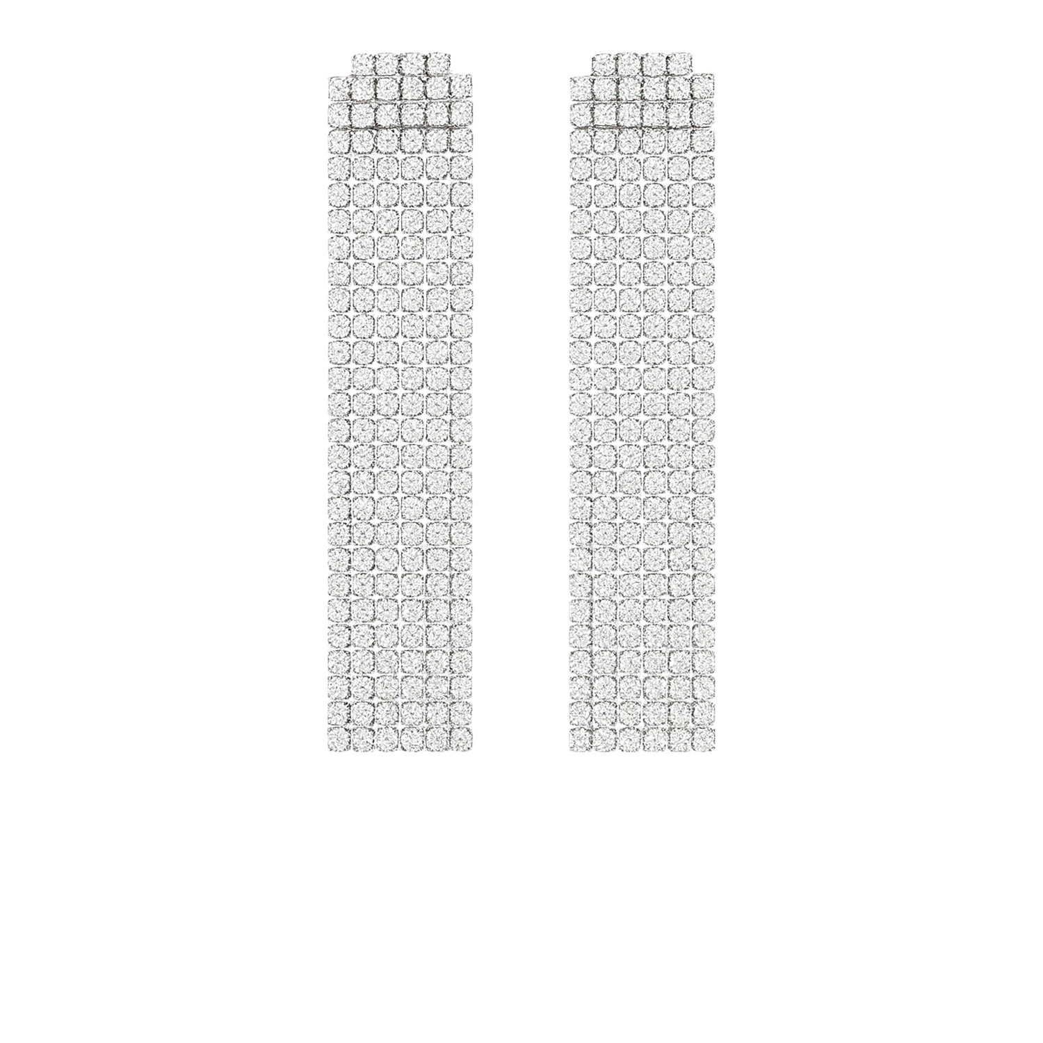The Gala Women's Silver Crystal Curtain Panel Earrings In Gold
