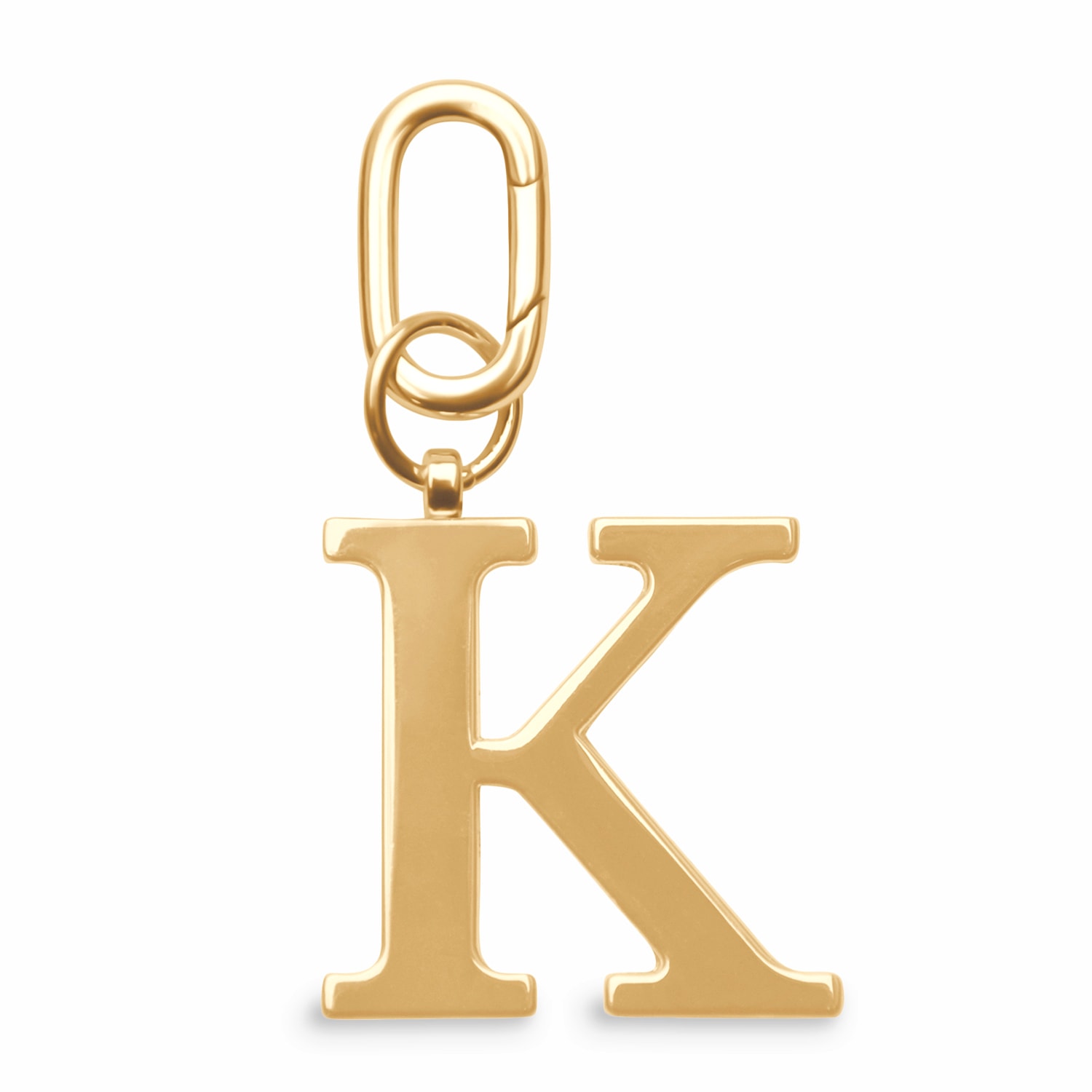 Gold Metal Letter Keyring - K Jlr London