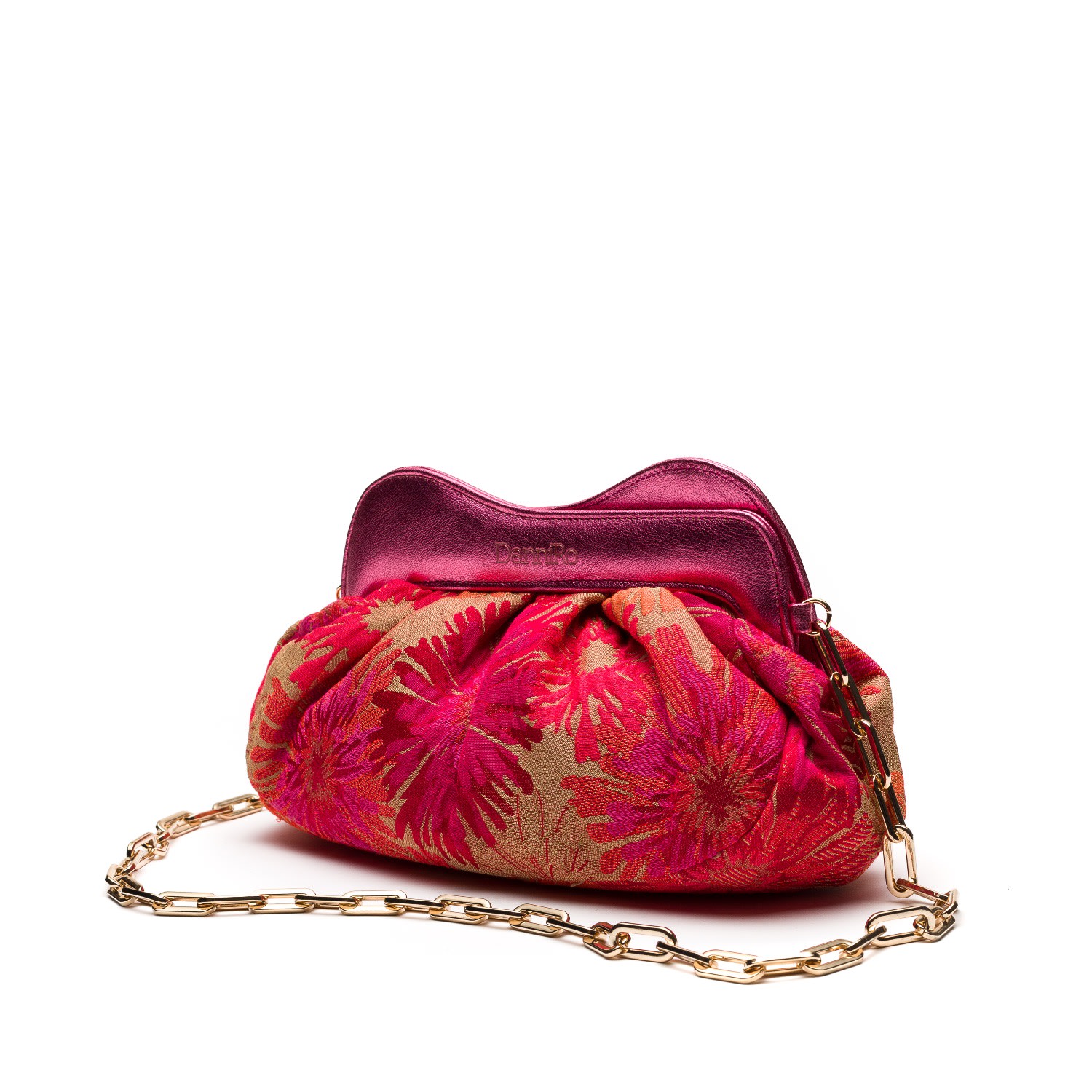 Women’s Pink / Purple Lisbon Baby Clutch - Jacquard Fucsia Fabric Danni Ro