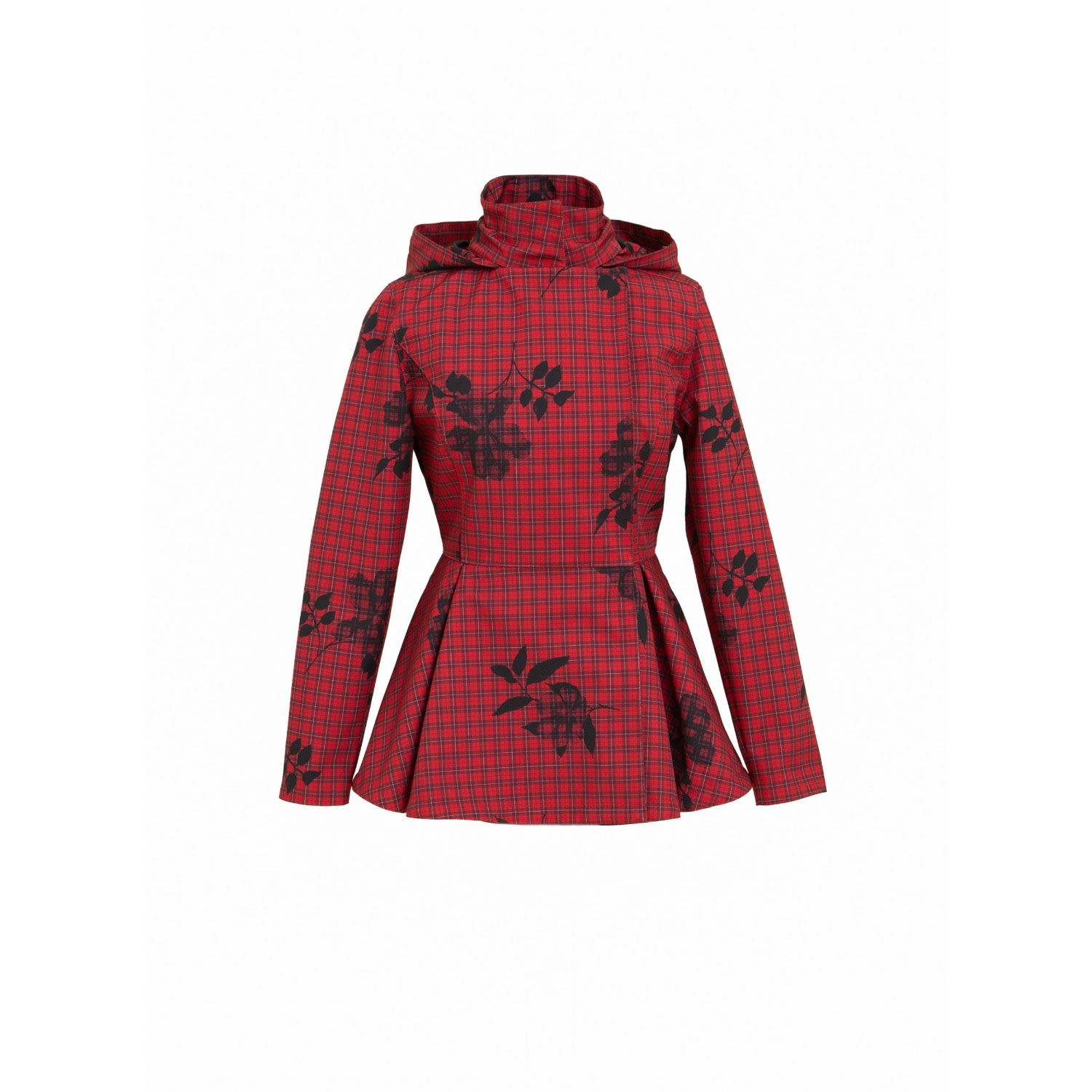 Rainsisters Women's Red Jacket With Detachable Hood: Crimson Heart In Red