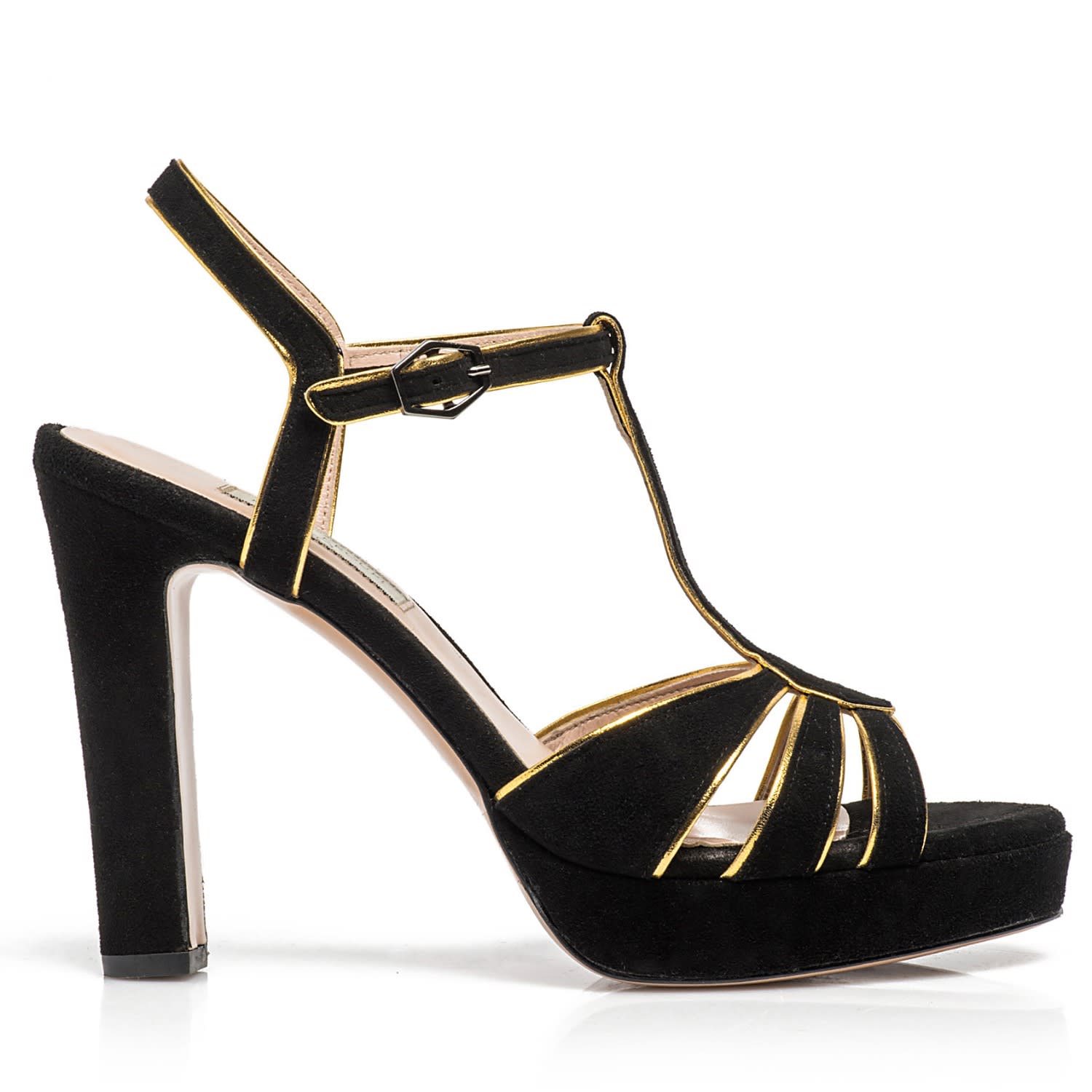 Ladon High Heel Plateau Sandals Rania Kroupi Wolf Badger