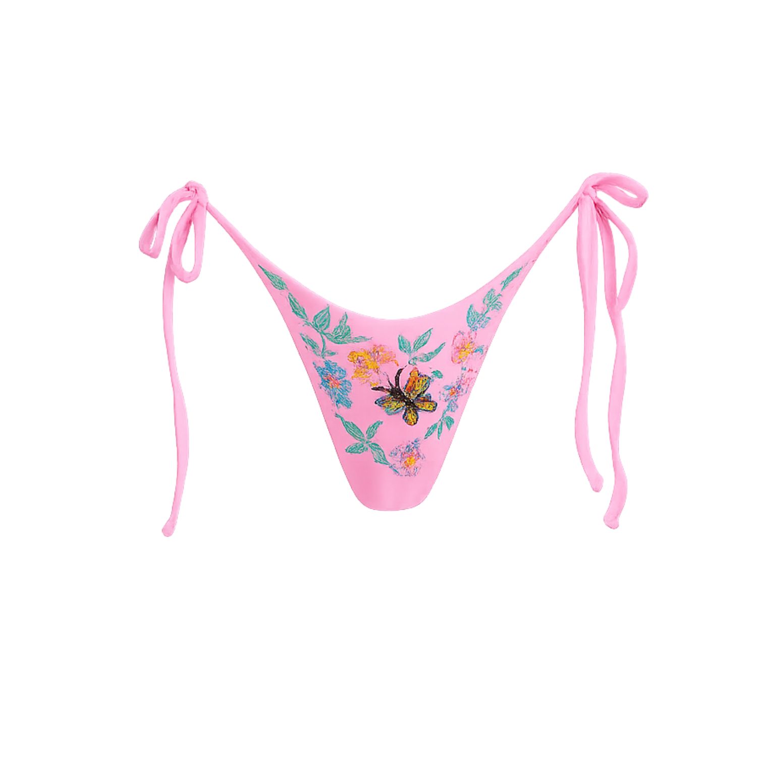 Oceanus Swimwear Women's Pink Los Angeles Low Coverage Bikini Bottom In Pink