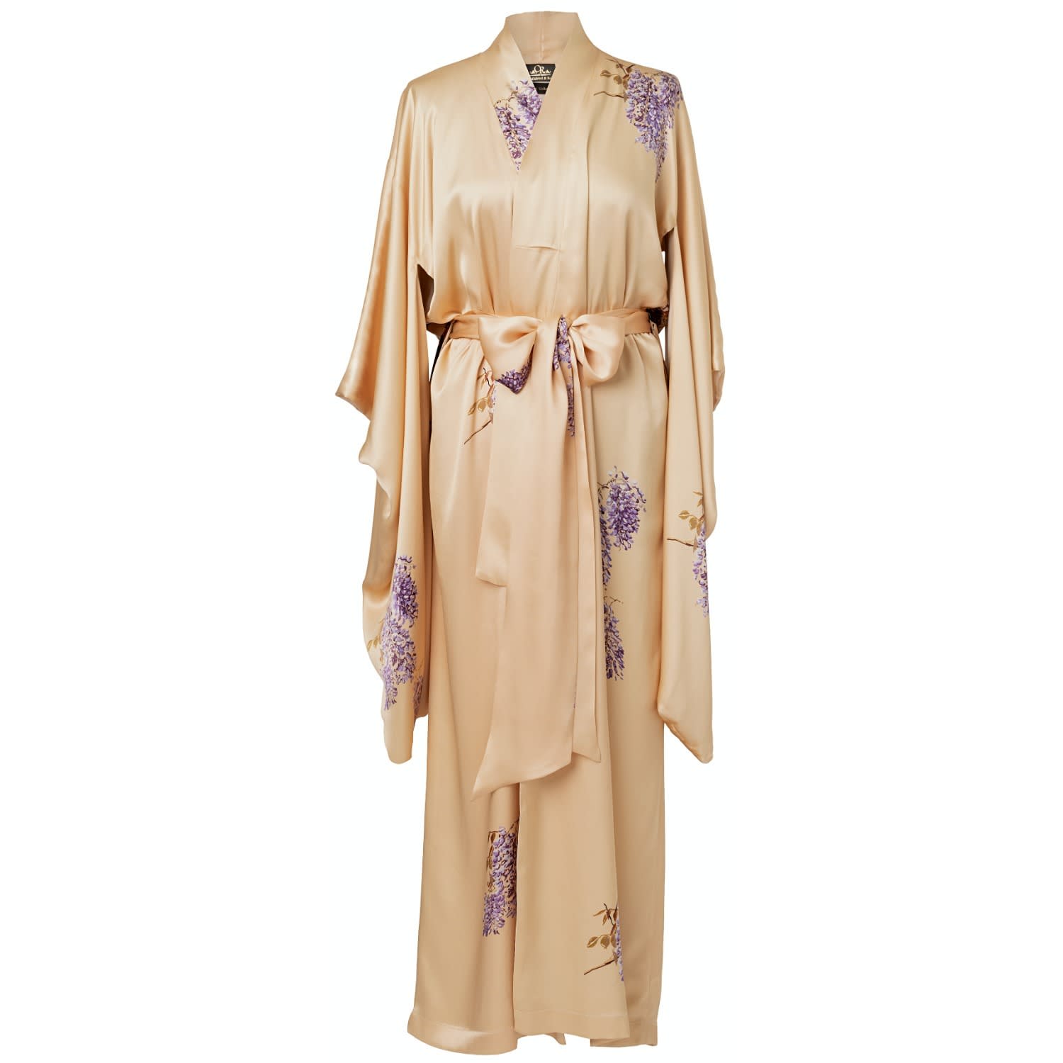 maxi silk robe