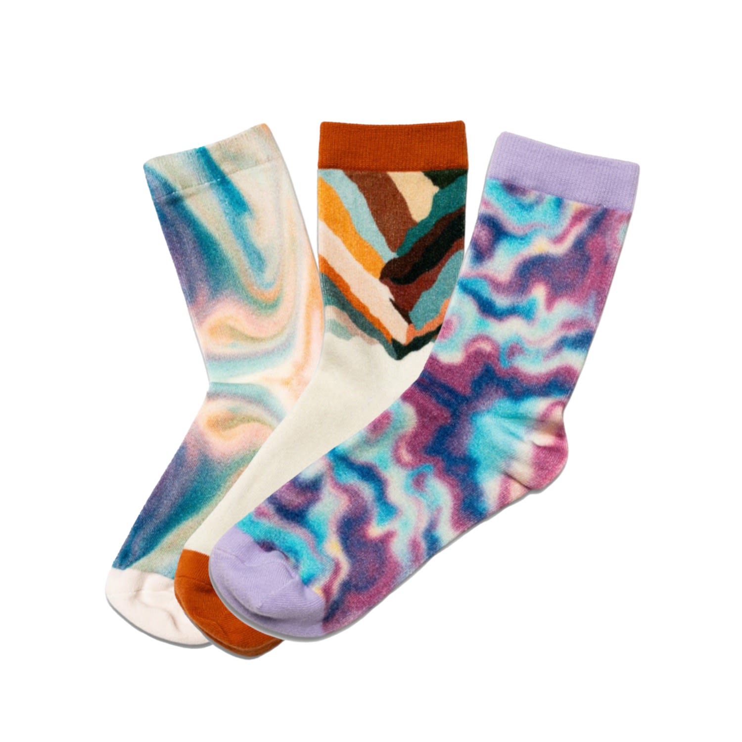 Soule Socks Women's Pink / Purple / Yellow Soule Blends - Three Pairs In Pink/purple/yellow