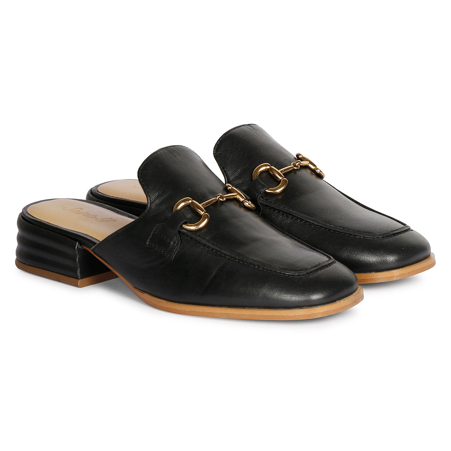 Saint G Savannah Moc Toe Loafer Mule In Black