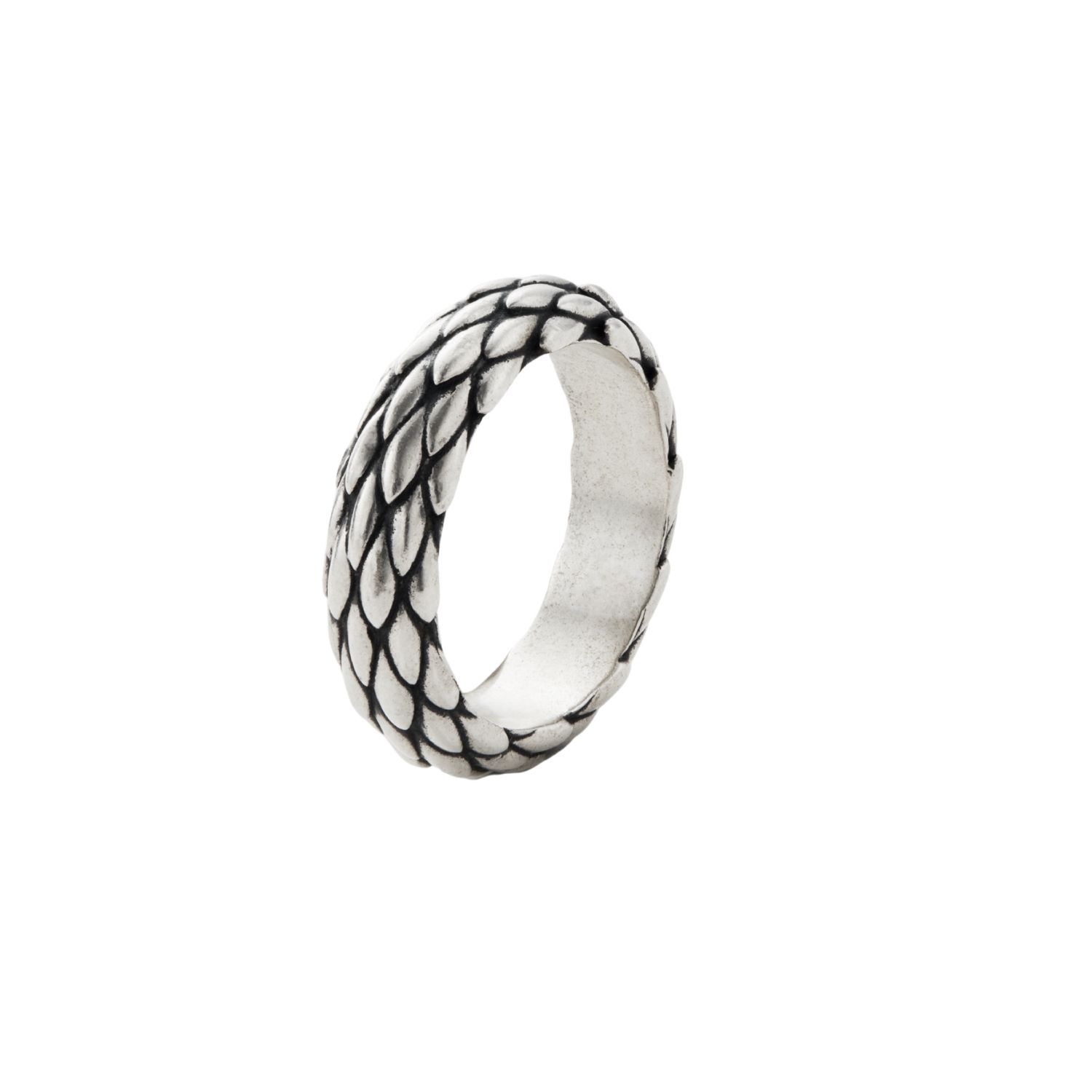 Wild Sons Men's Serpent Silver Ring In Silver
