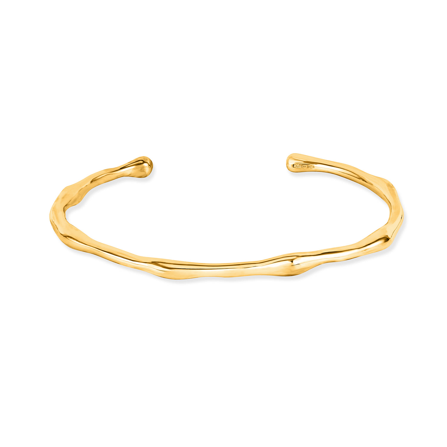 Dower & Hall Men's Waterfall Bangle In Gold Vermeil