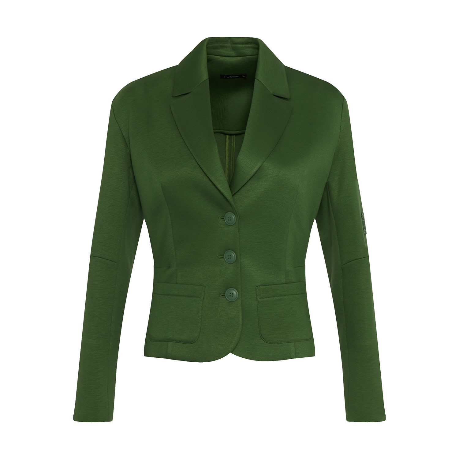 Women’s Button Detail Green Jacket Xxs Rue Les Createurs