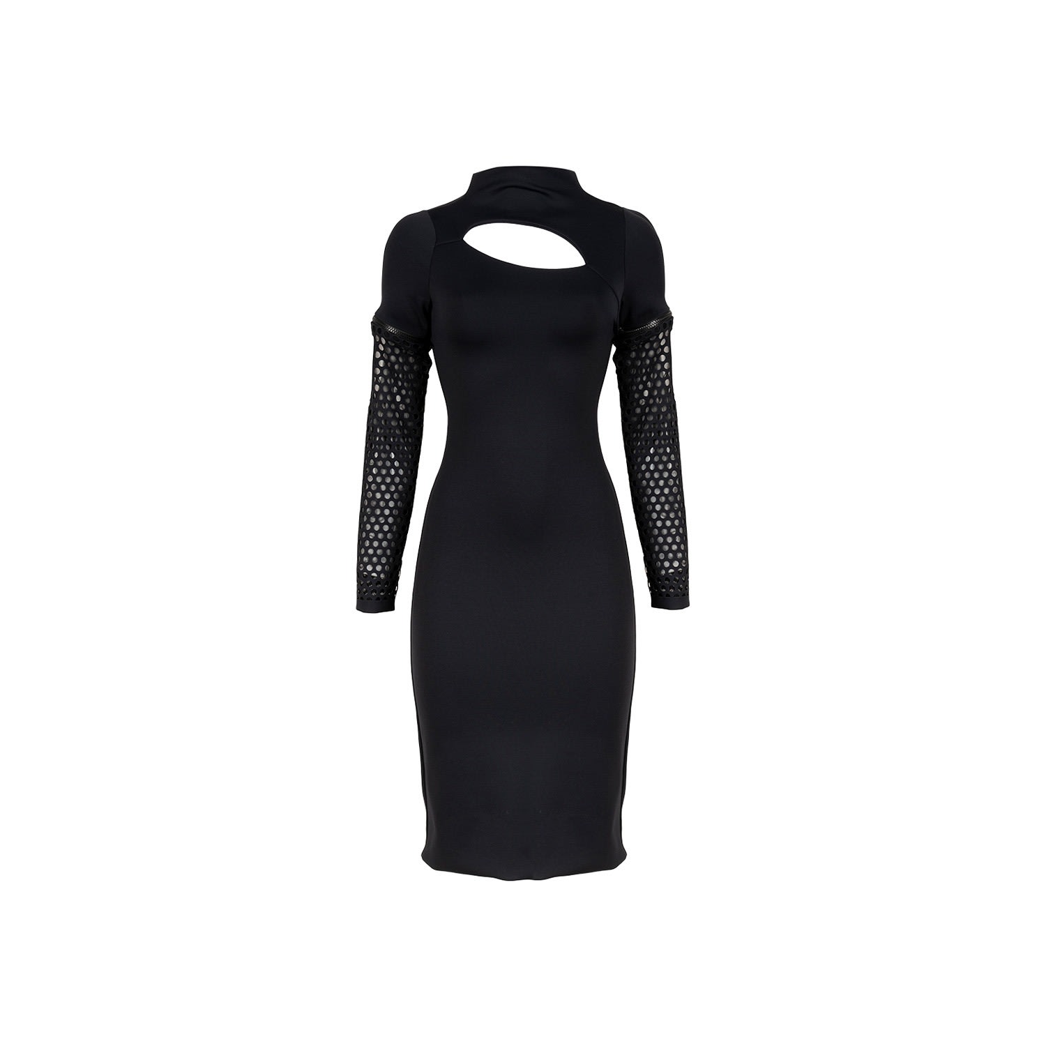 Women’s Zip-Off Sleeve Dress Nero Black Extra Small Balletto Athleisure Couture